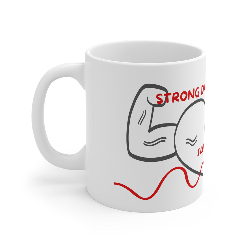 Taza "Papá Fuerte, Corazón Enorme" — Diseño Día del Padre (11oz/15oz)