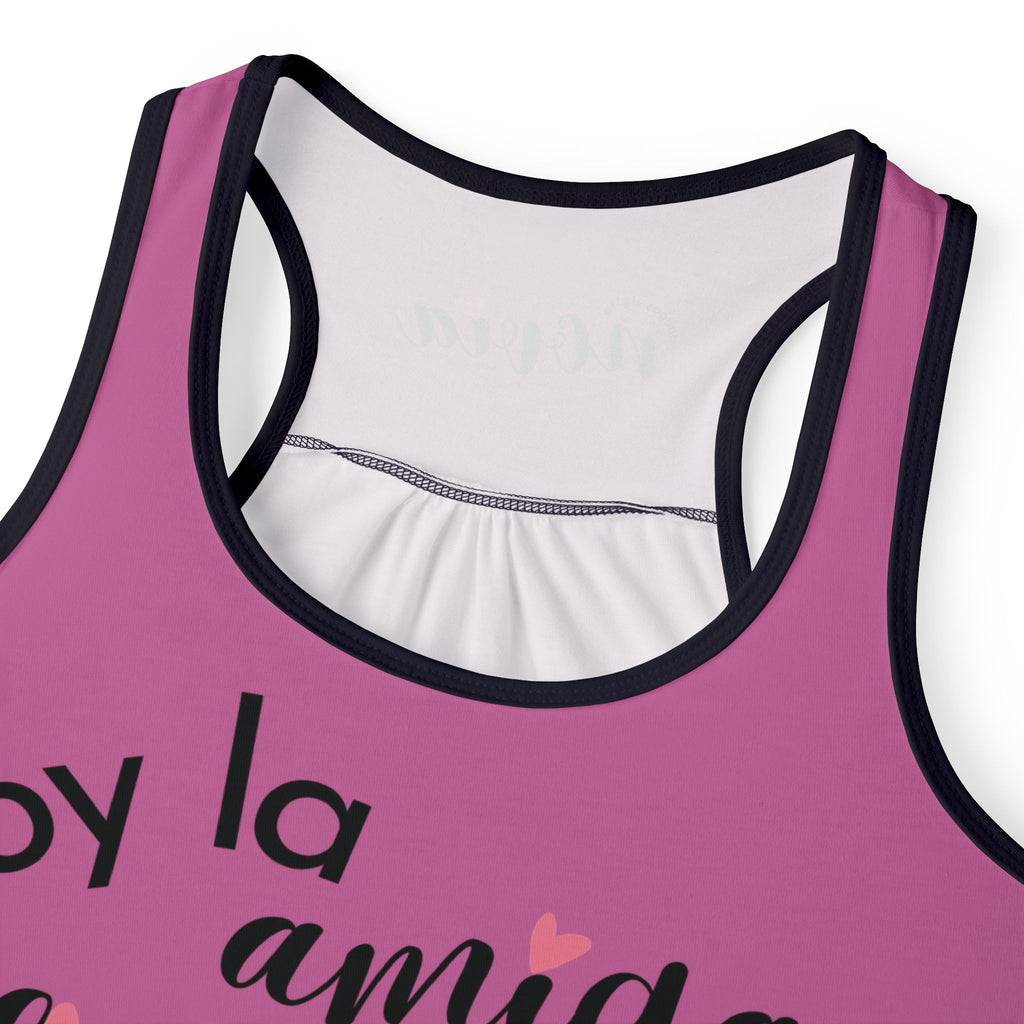 Camiseta de Tirantes — "Soy la Amiga, Dímelo Tú" Despedida de Soltera (Rosa)