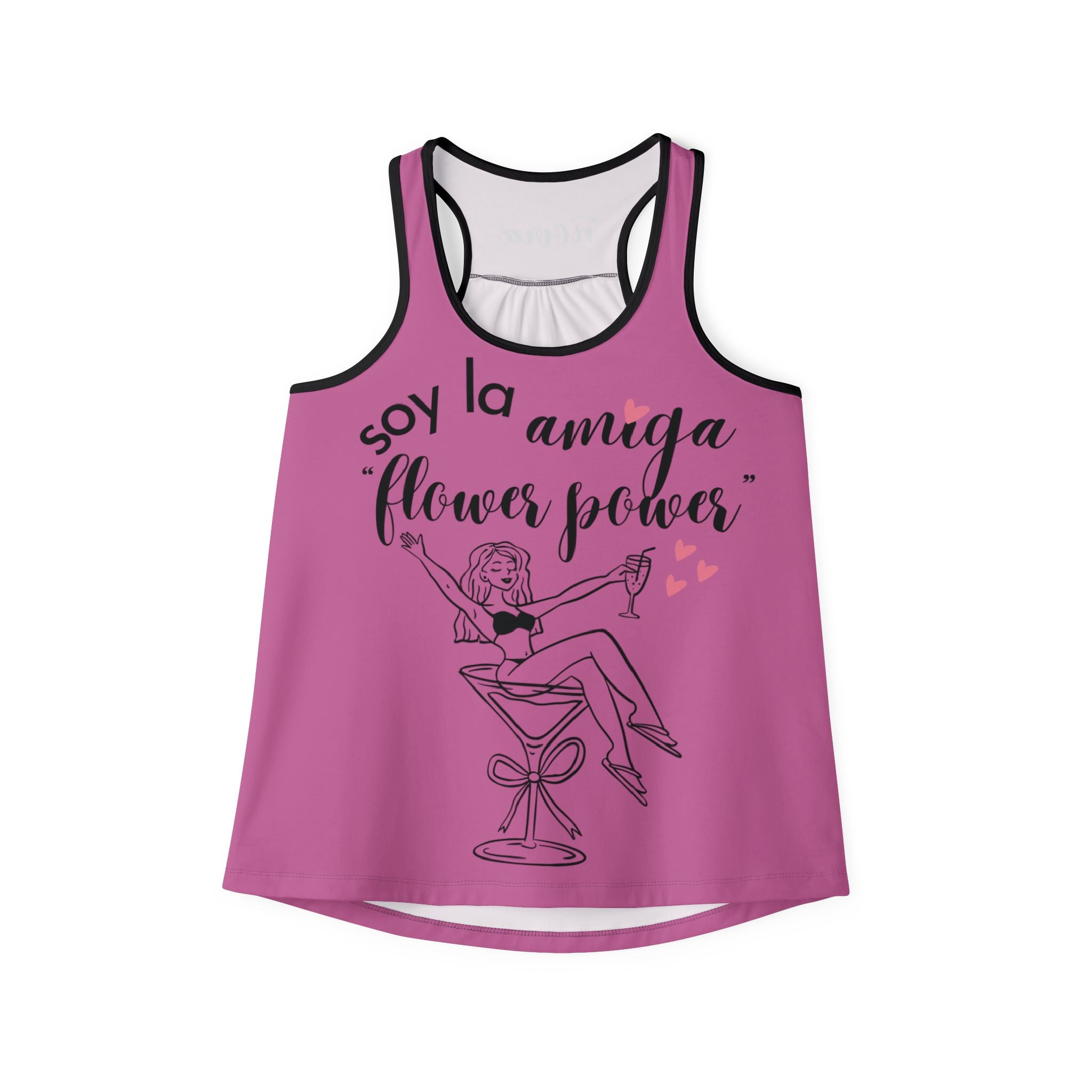 Camiseta de Tirantes — "Soy la Amiga Flower Power" Despedida de Soltera (Amiga de la Novia)