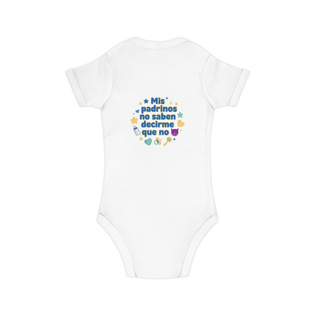 Spanish Baby Bodysuit "Mis padrinos no saben decirme que no" – Cute Godparents Onesie