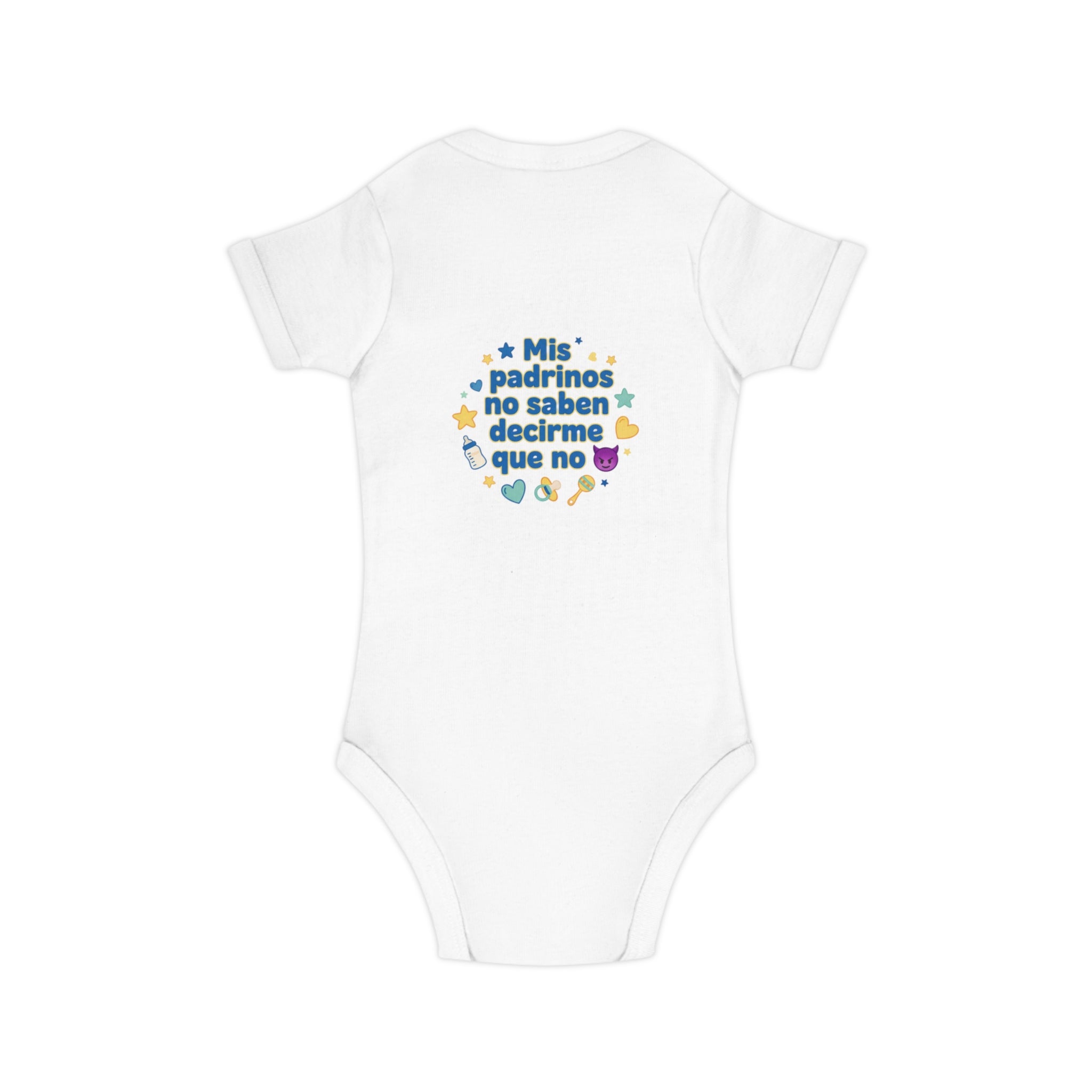 Spanish Baby Bodysuit "Mis padrinos no saben decirme que no" – Cute Godparents Onesie