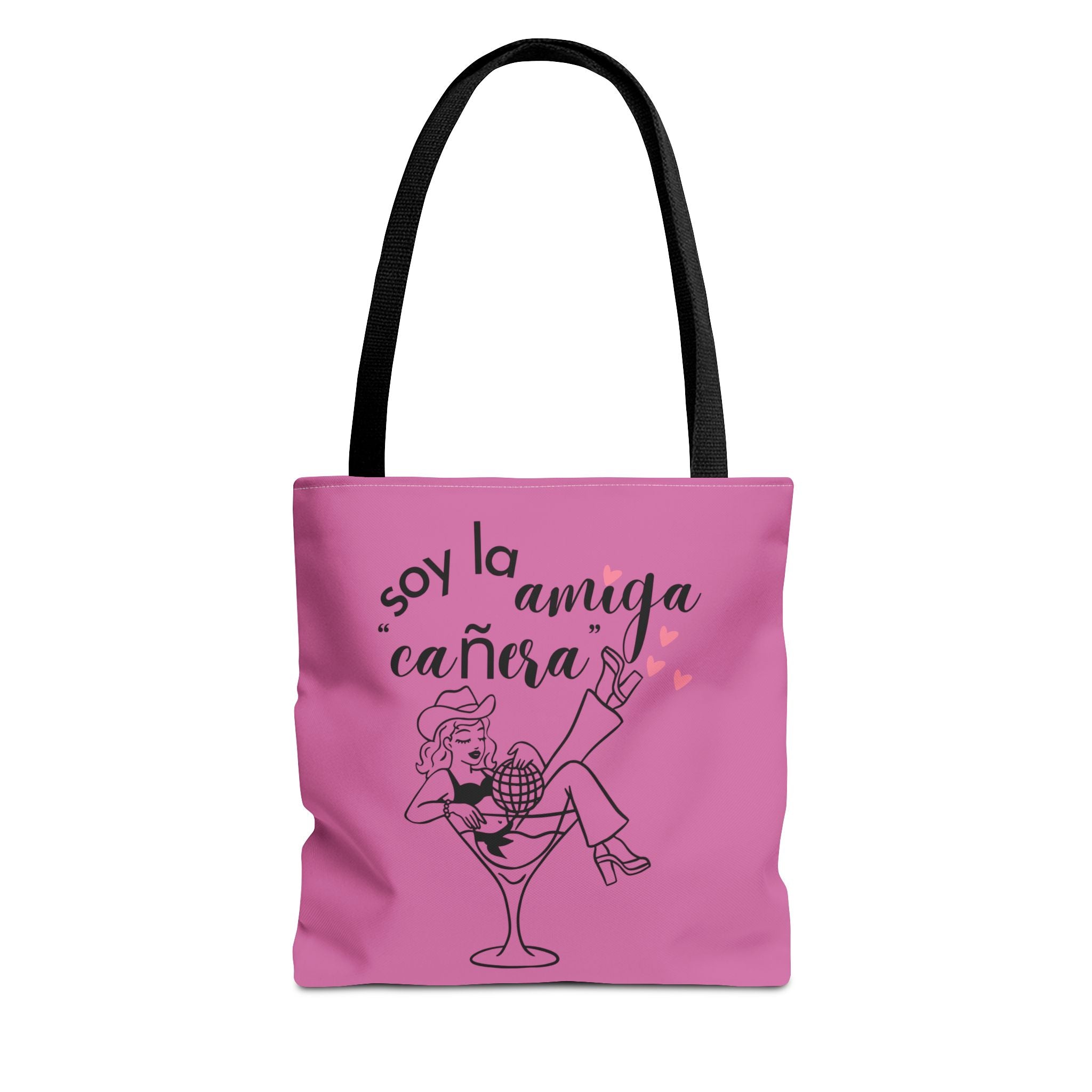 Pink Spanish Bachelorette Tote – “Soy la amiga cañera / Amigas de la novia” Canvas Bag
