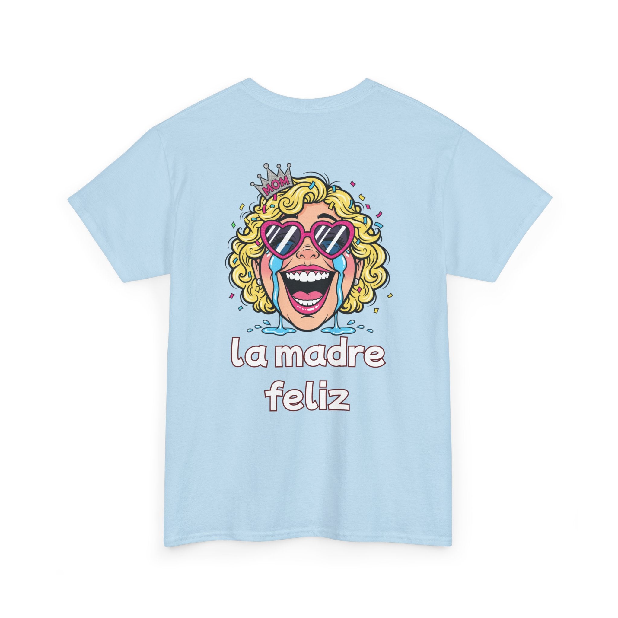 Graphic Tee — "¿Quién soy? / La madre feliz" Smiley & Retro Mom