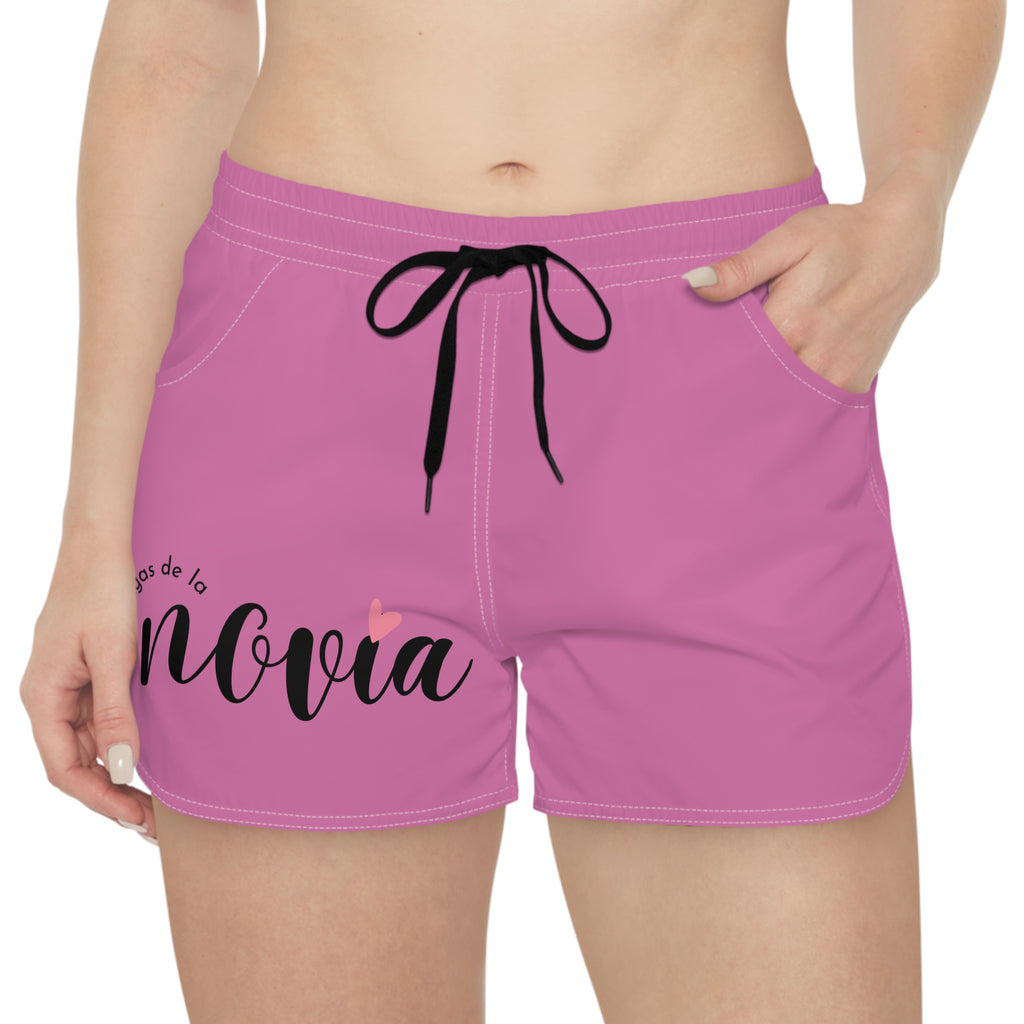 Bridesmaid 'Novia' Pink Lounge Shorts — Bachelorette & Wedding Party Sleepwear
