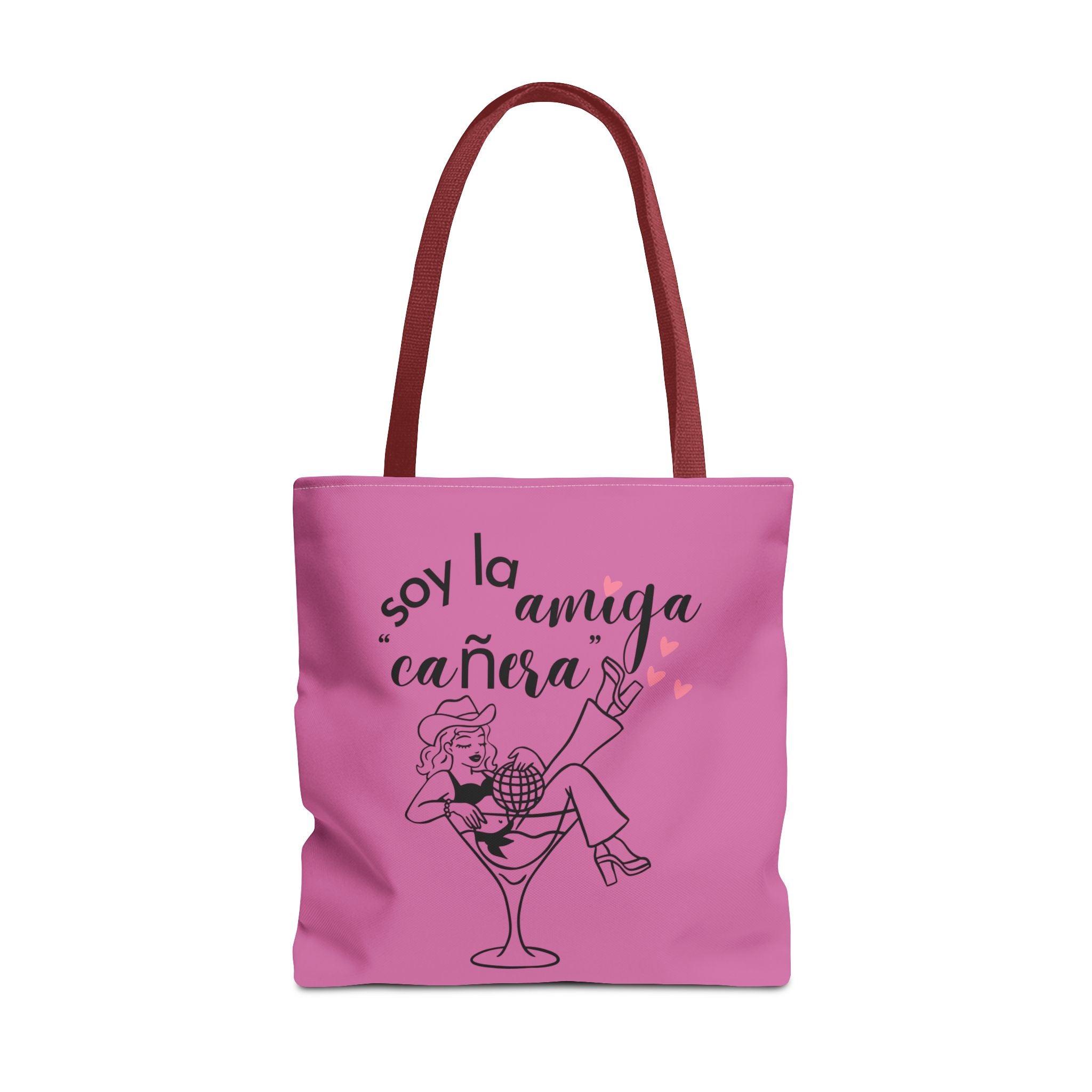 Pink Spanish Bachelorette Tote – “Soy la amiga cañera / Amigas de la novia” Canvas Bag