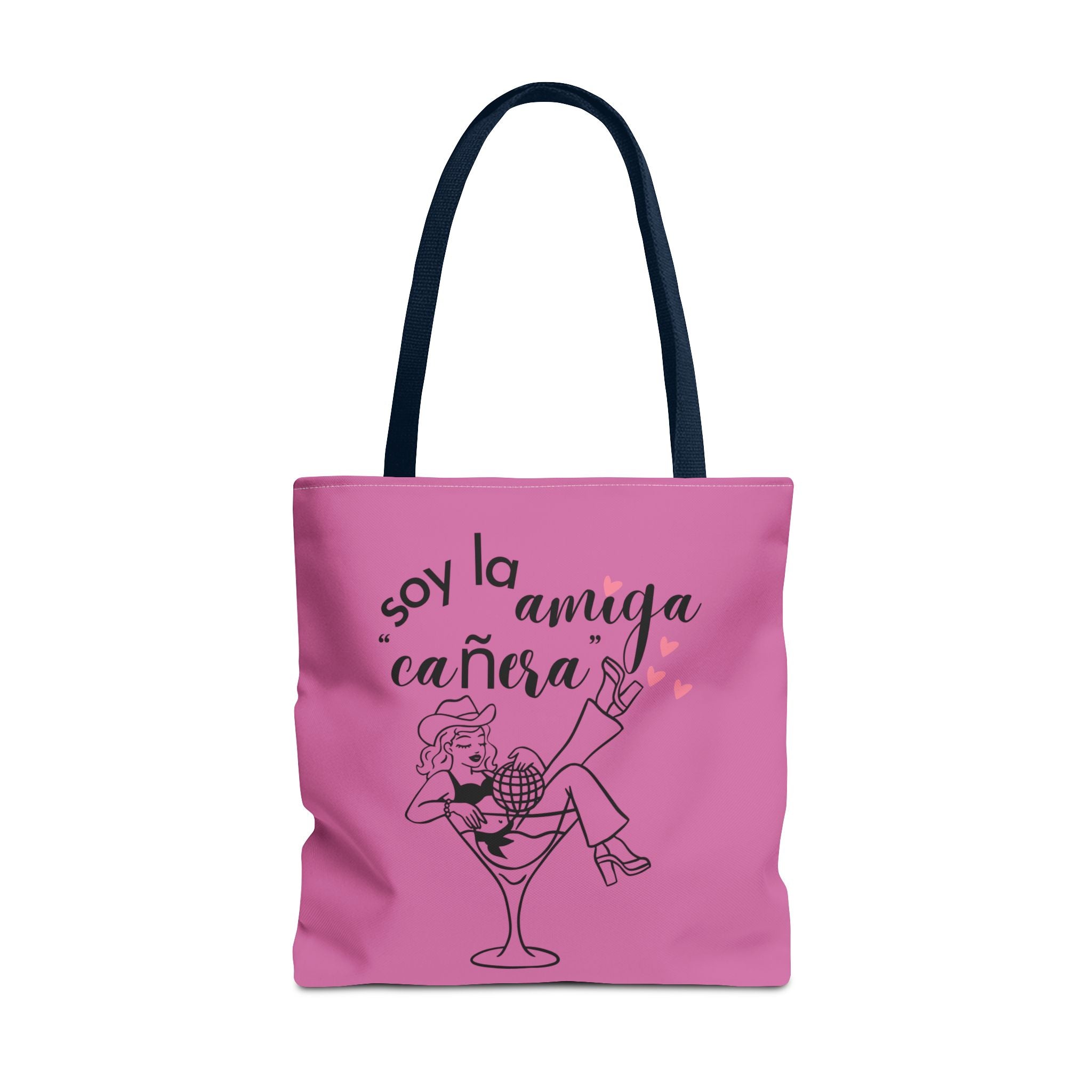 Pink Spanish Bachelorette Tote – “Soy la amiga cañera / Amigas de la novia” Canvas Bag
