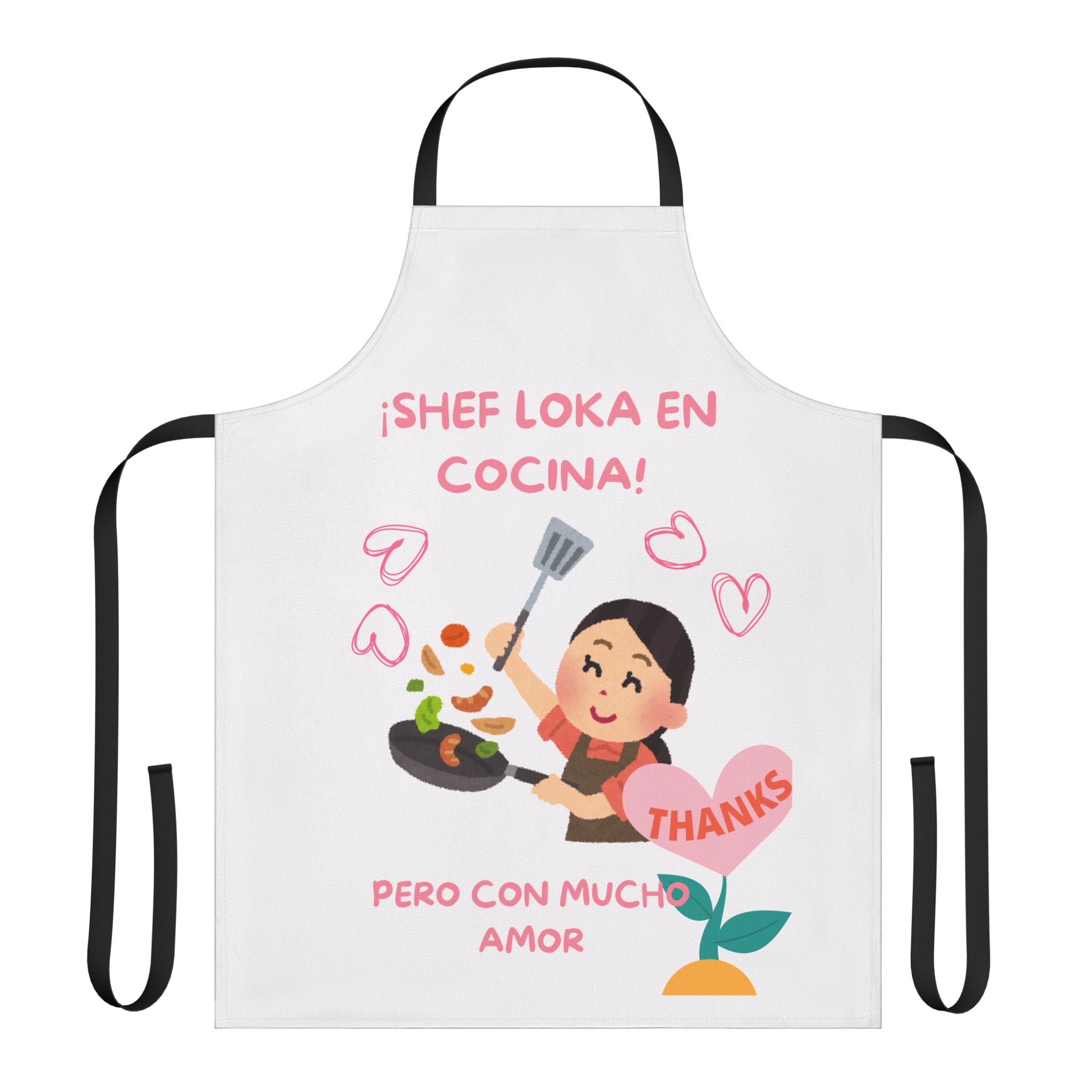 Apron - "¡Shef Loka en Cocina! Pero Con Mucho Amor" Cute Spanish Cooking Apron