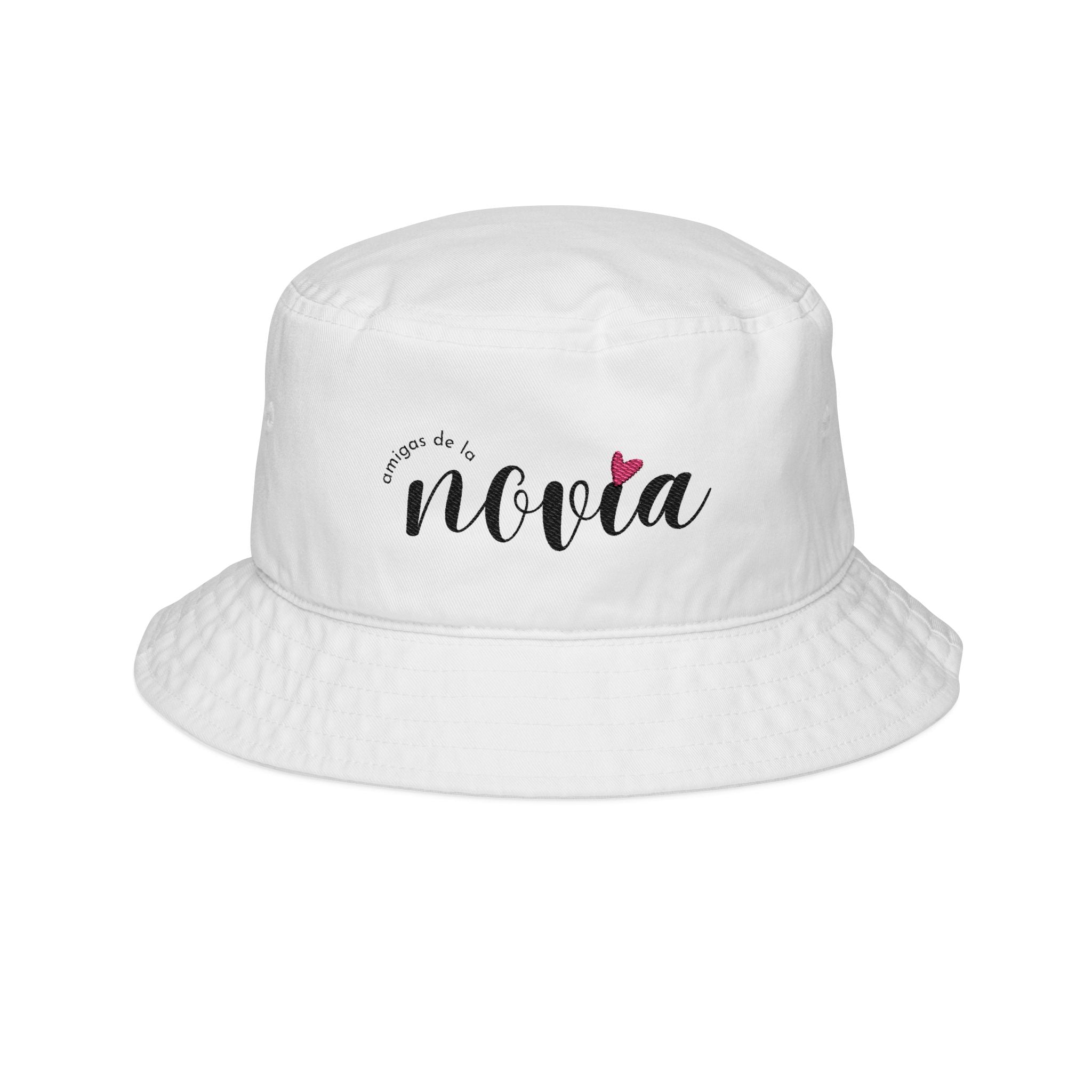 Novia Embroidered Bucket Hat — Bridal Bachelorette Wedding Party Accessory