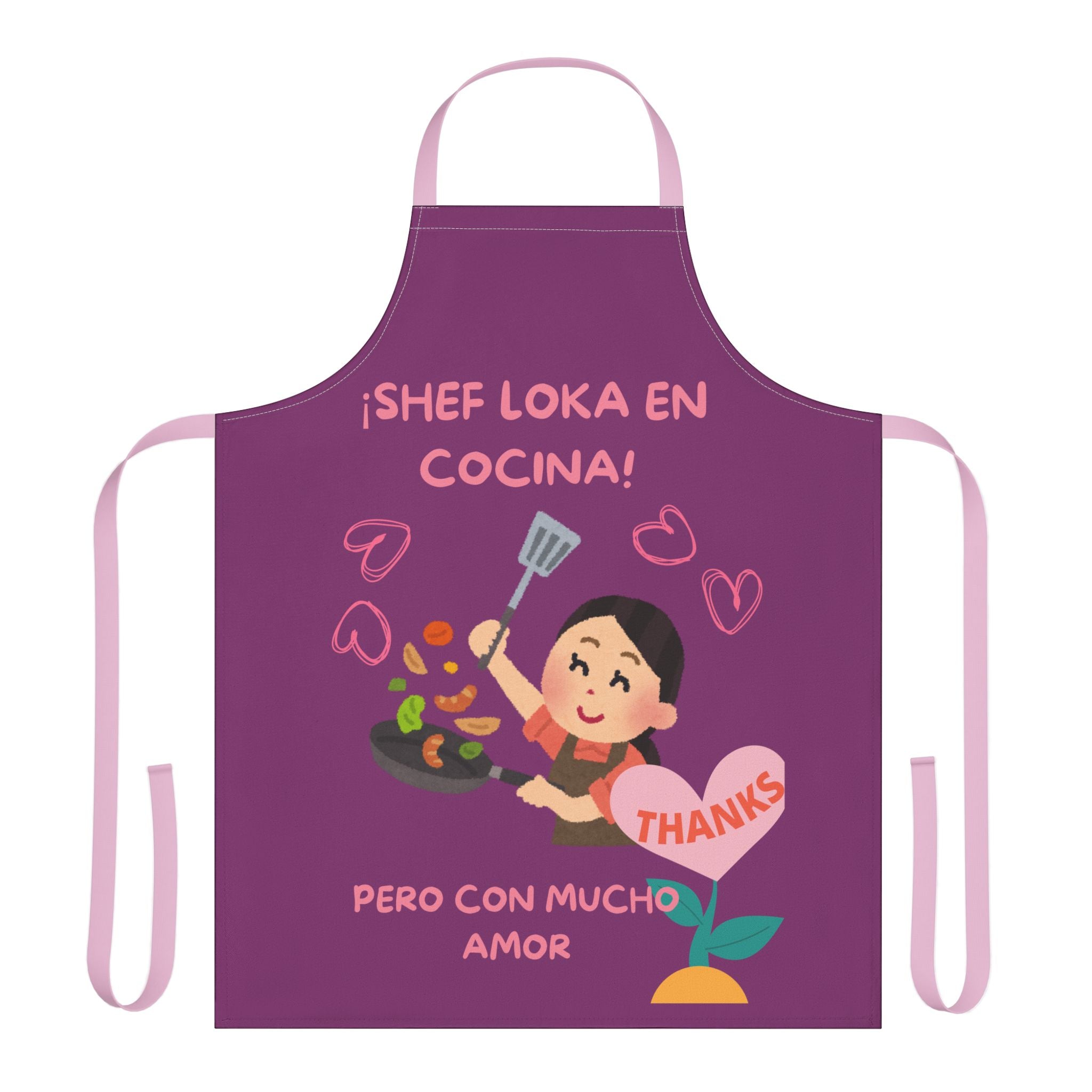 Apron: "¡Shef Loka en Cocina! Pero con Mucho Amor" Cute Spanish Cooking Apron