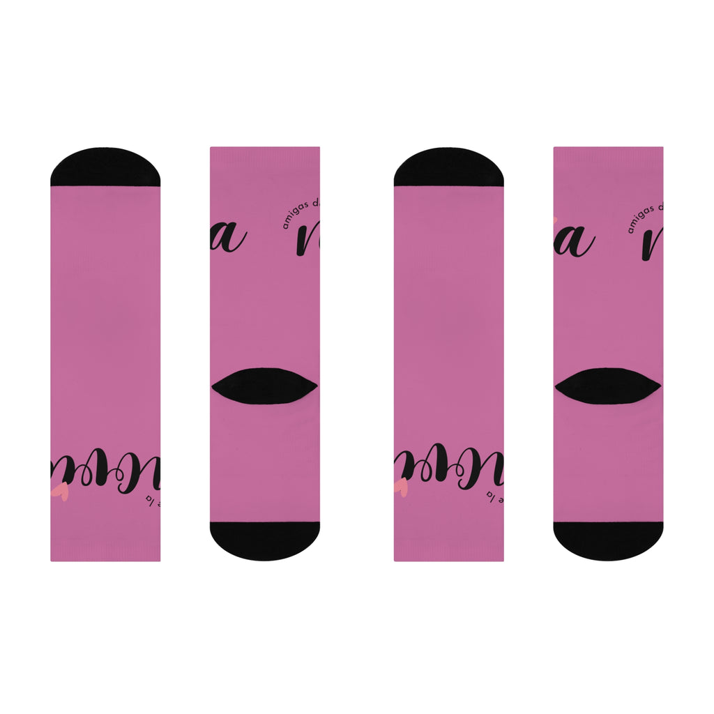 Calcetines Personalizados Amigas de la Novia — Diseño Script con Corazón