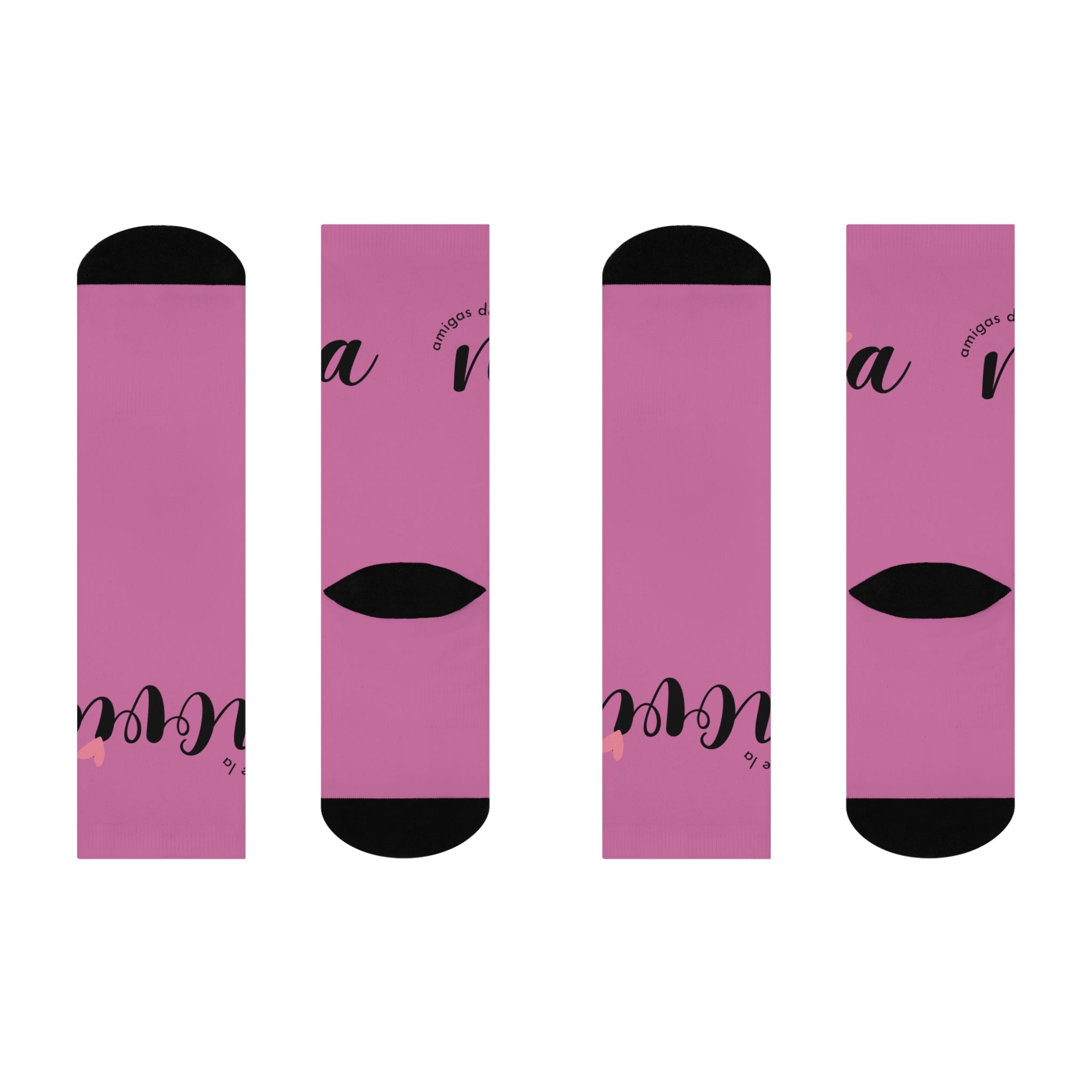 Calcetines Personalizados Amigas de la Novia — Diseño Script con Corazón