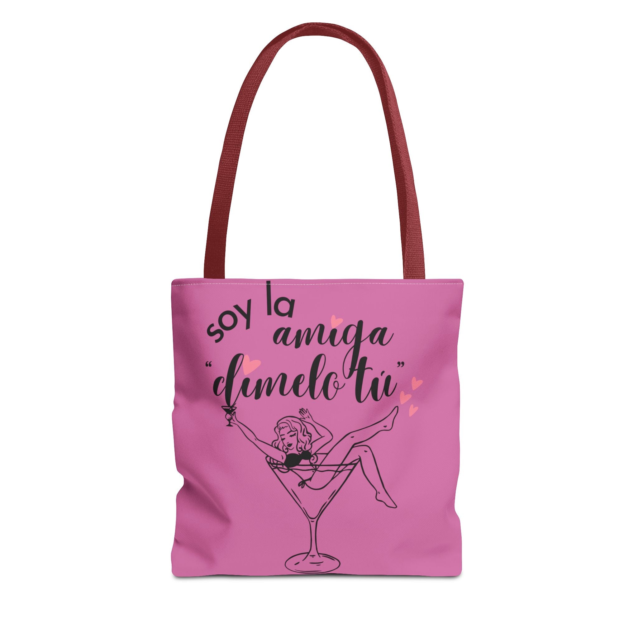 Tote — "Soy la amiga: dímelo tú" Pink Cocktail Tote