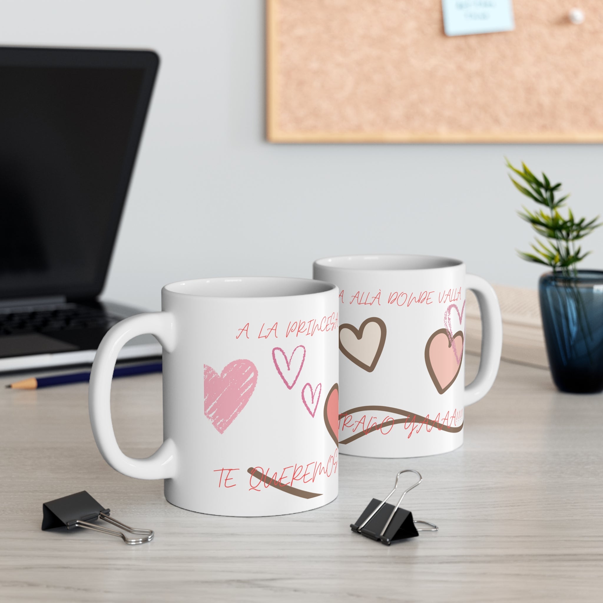 Coffee Mug — Spanish "A la princesa de la casa" Heart Design (11oz)