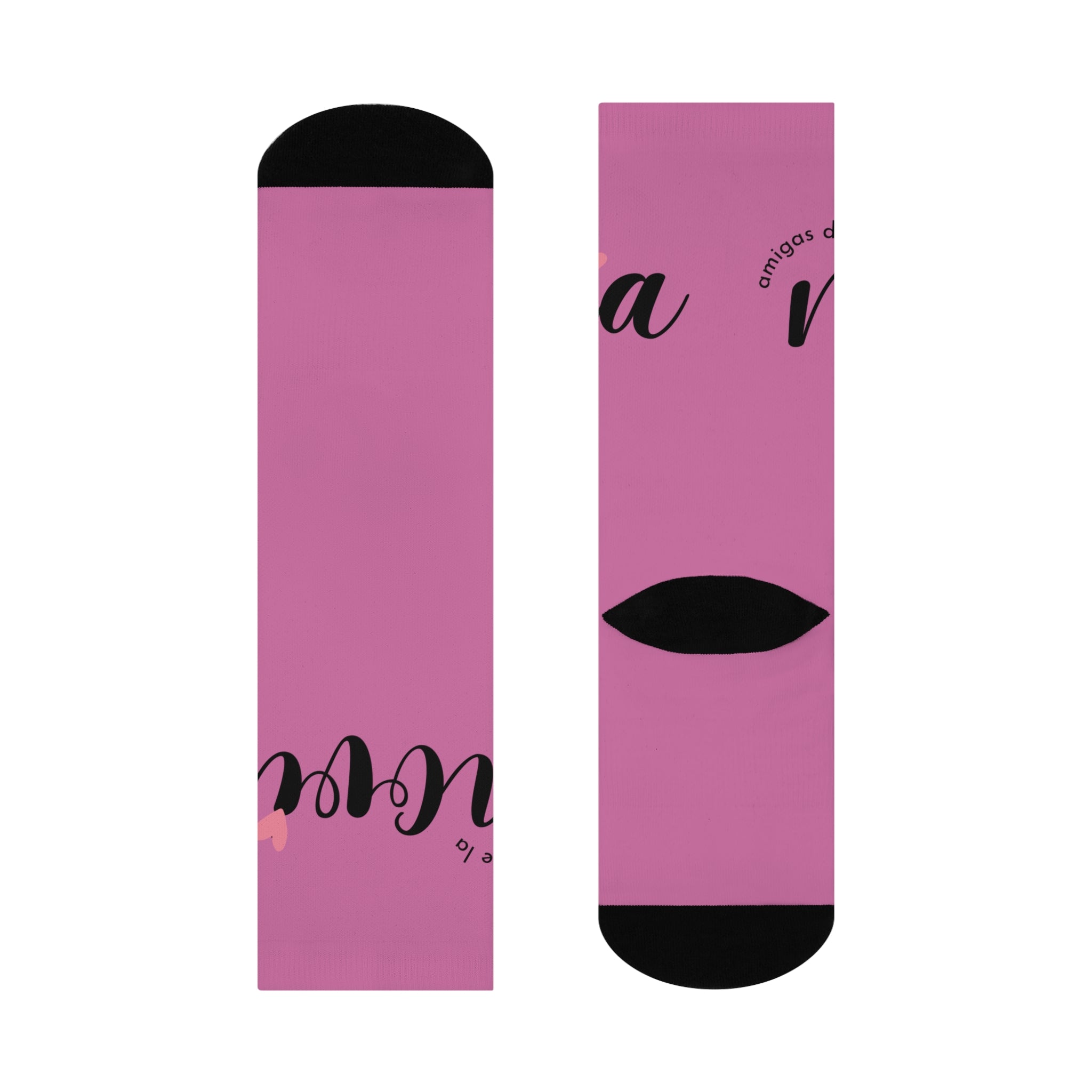 Calcetines Personalizados Amigas de la Novia — Diseño Script con Corazón