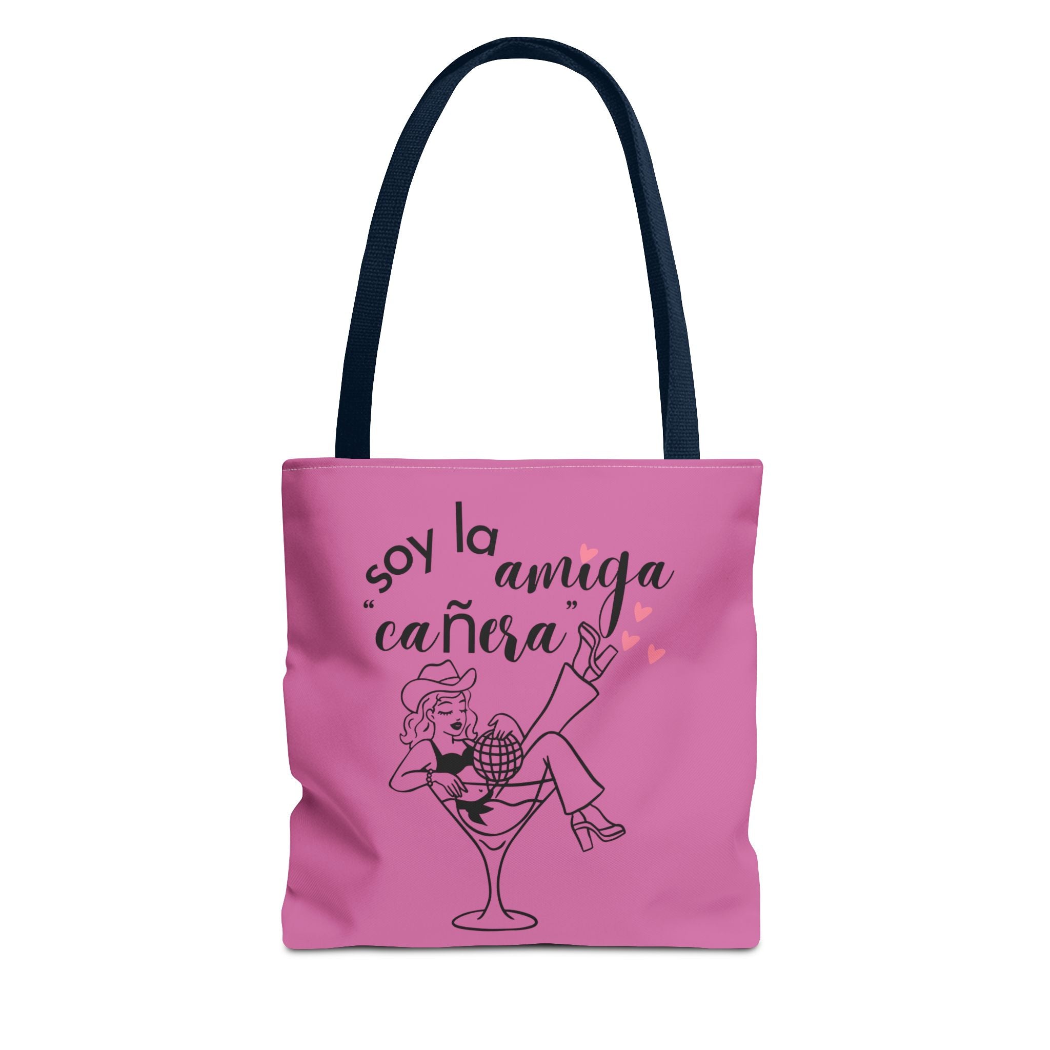 Pink Spanish Bachelorette Tote – “Soy la amiga cañera / Amigas de la novia” Canvas Bag
