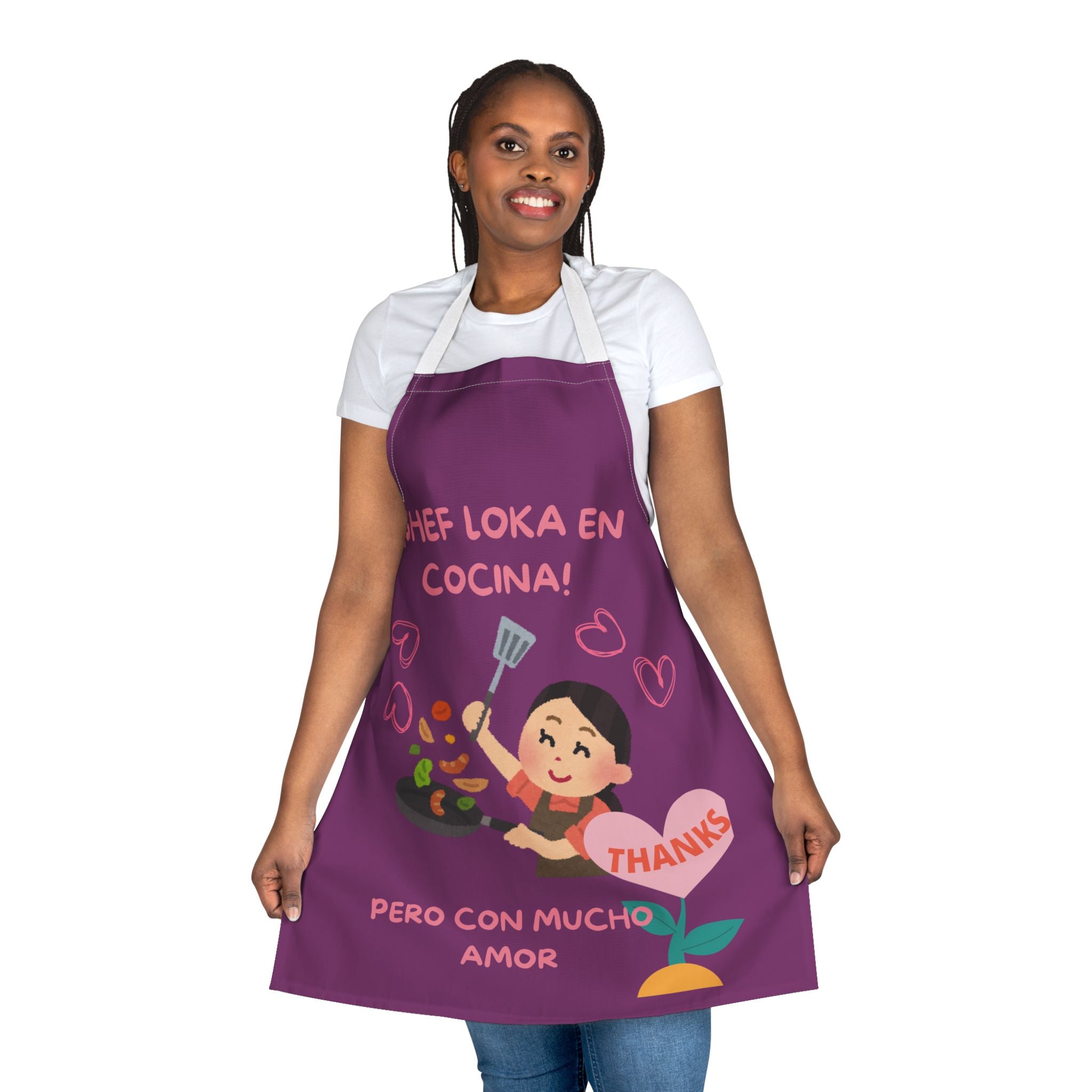 Apron: "¡Shef Loka en Cocina! Pero con Mucho Amor" Cute Spanish Cooking Apron