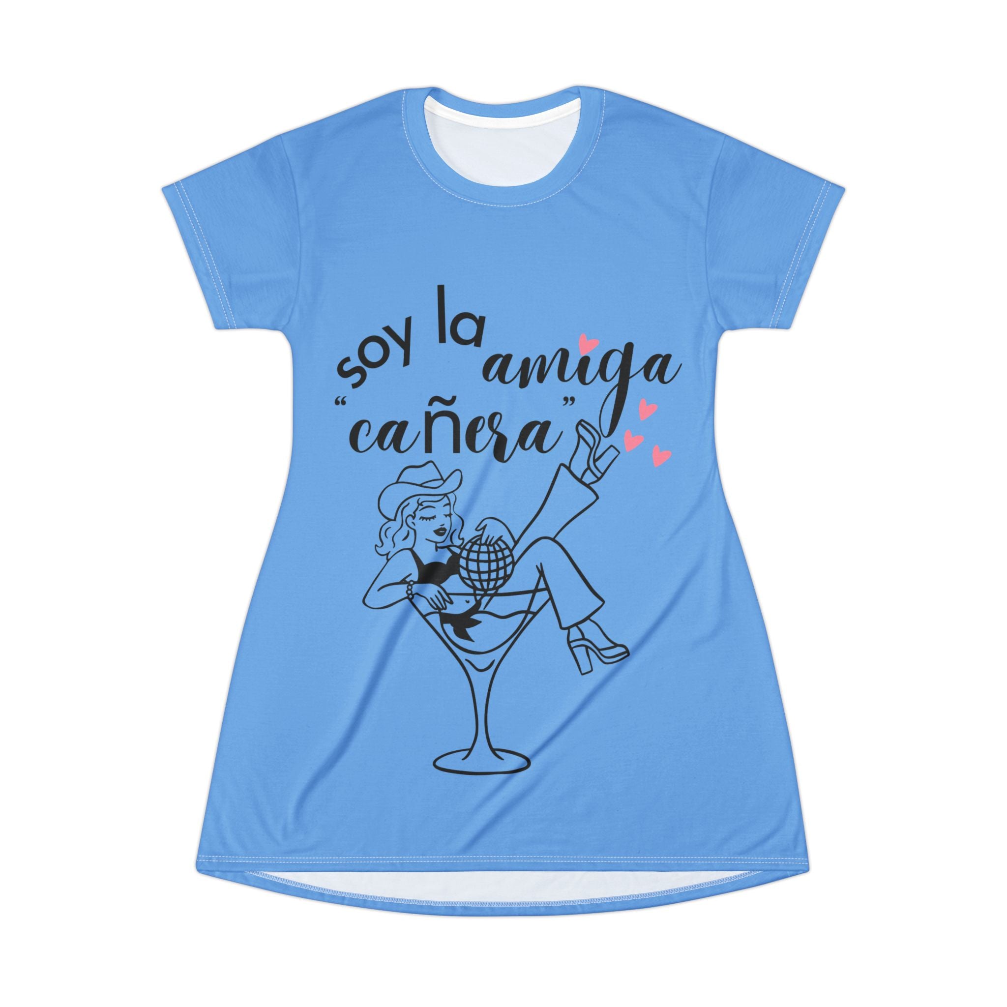 T-Shirt Dress — "Soy la Amiga Cañera" Bachelorette Party Dress