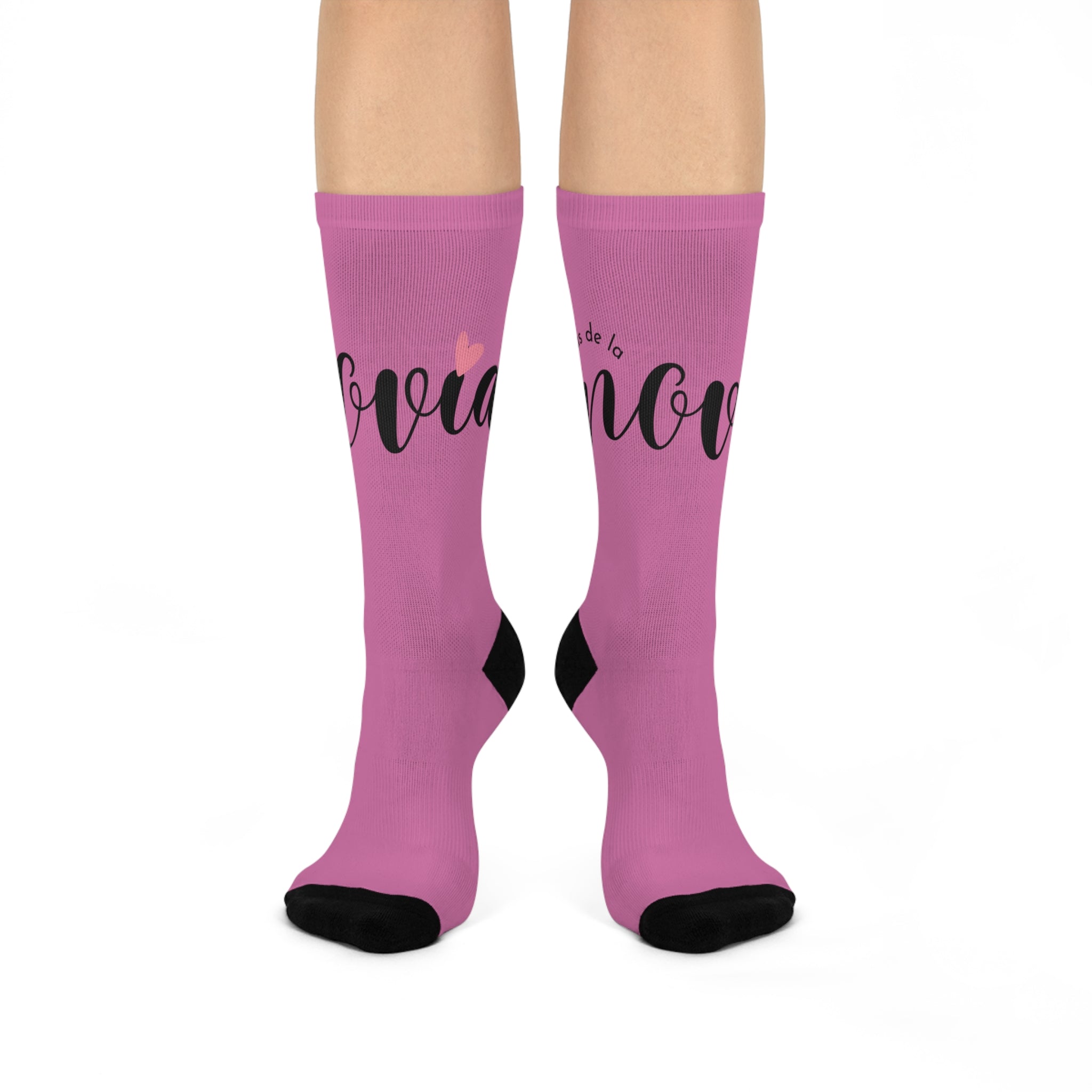 Calcetines Personalizados Amigas de la Novia — Diseño Script con Corazón
