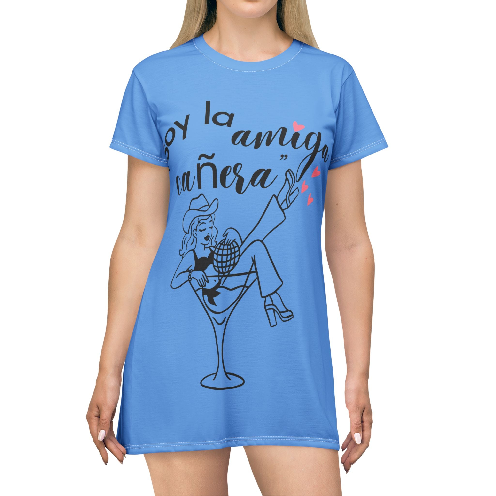 T-Shirt Dress — "Soy la Amiga Cañera" Bachelorette Party Dress