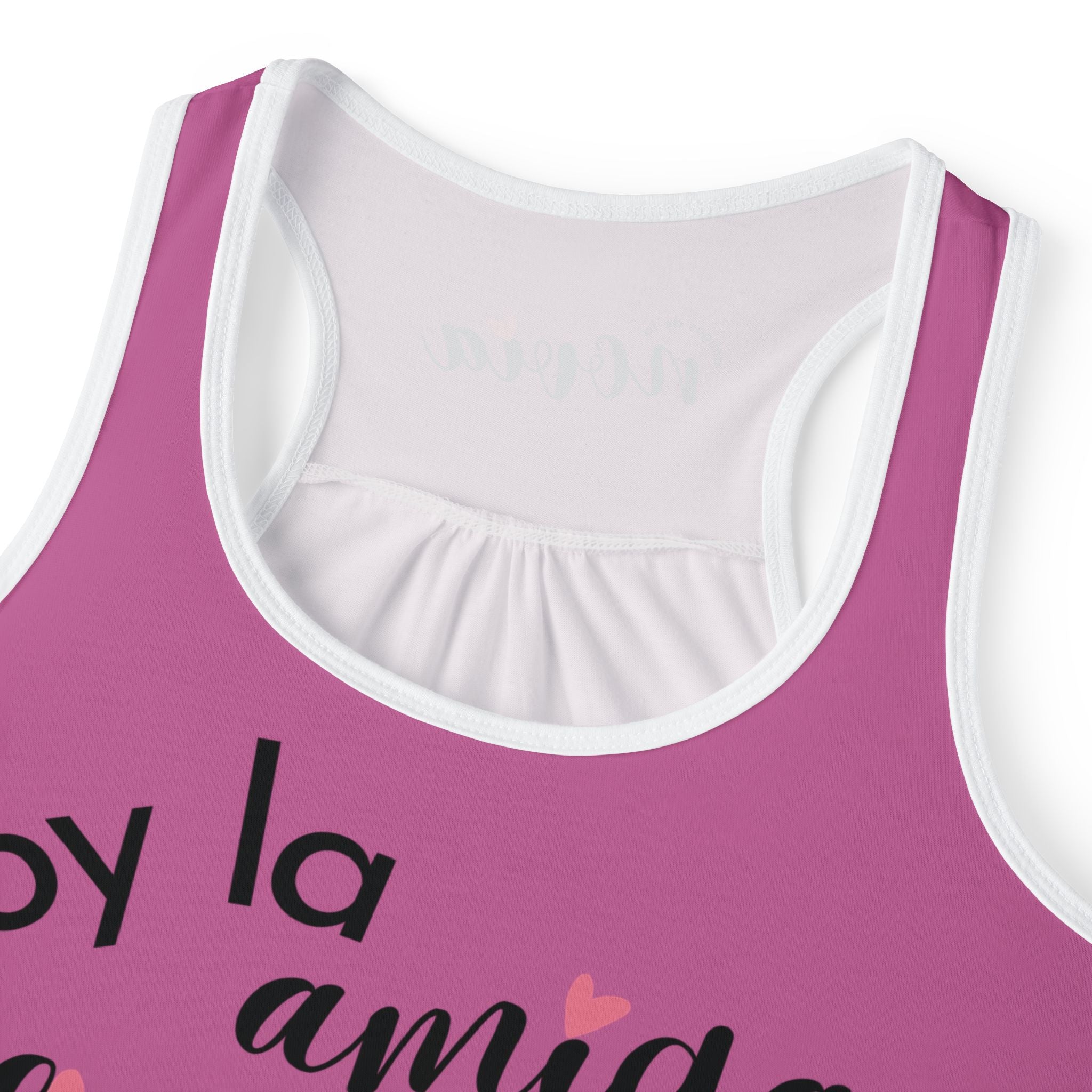 Camiseta de Tirantes — "Soy la Amiga, Dímelo Tú" Despedida de Soltera (Rosa)