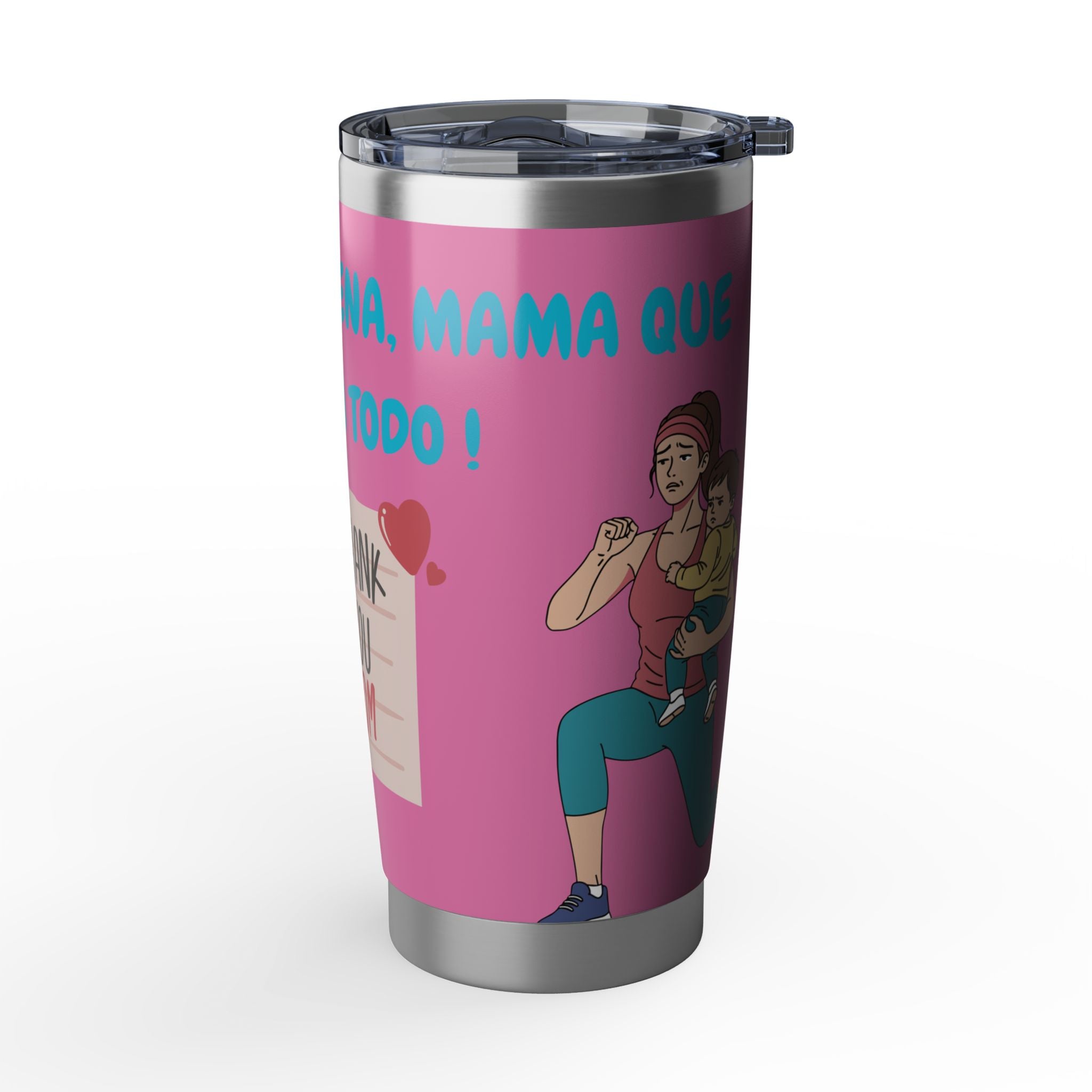 Thank You Mom 20oz Tumbler — Fitness Mom Design (Spanish)
