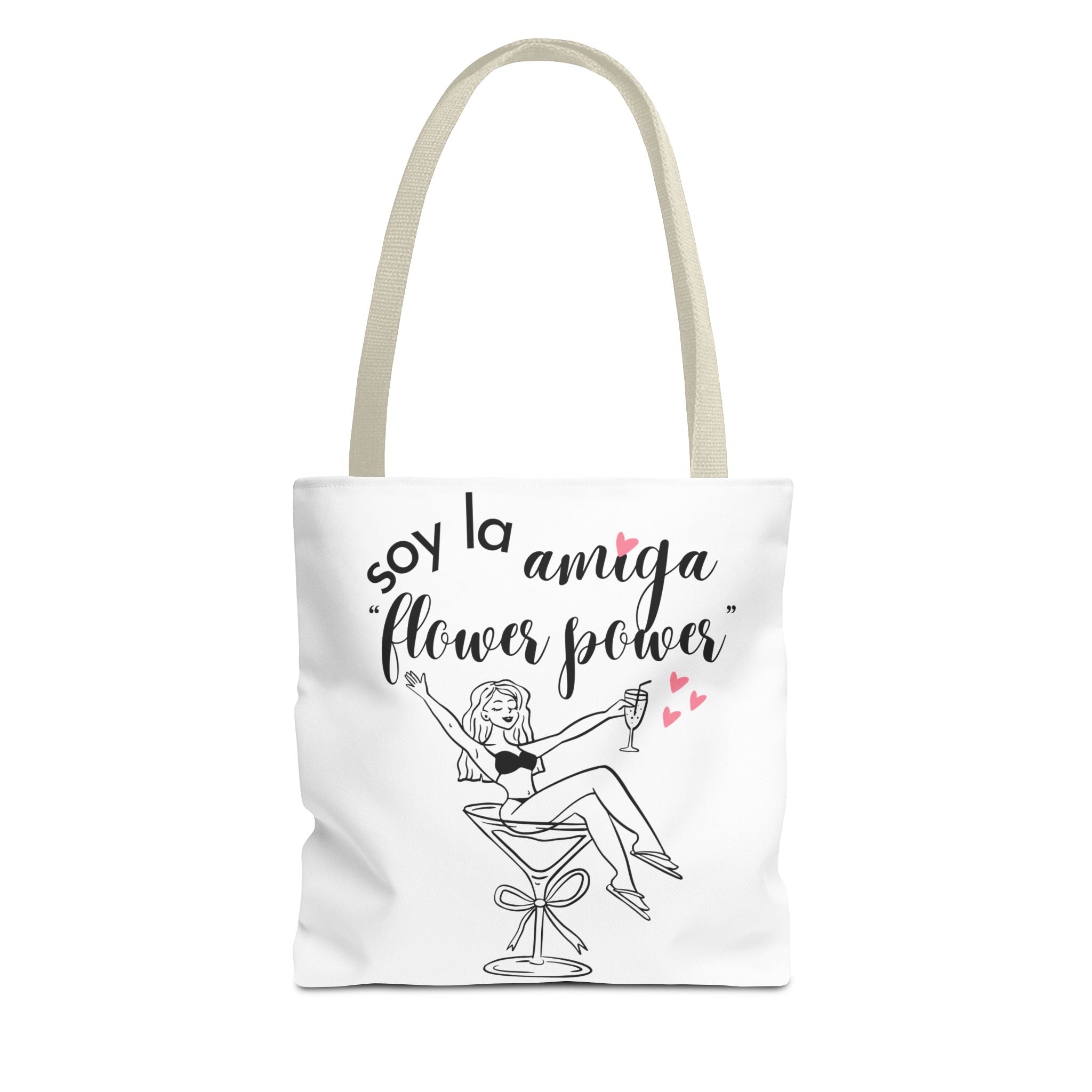 Bolso Tote "Soy la Amiga Flower Power" — Despedida de Soltera