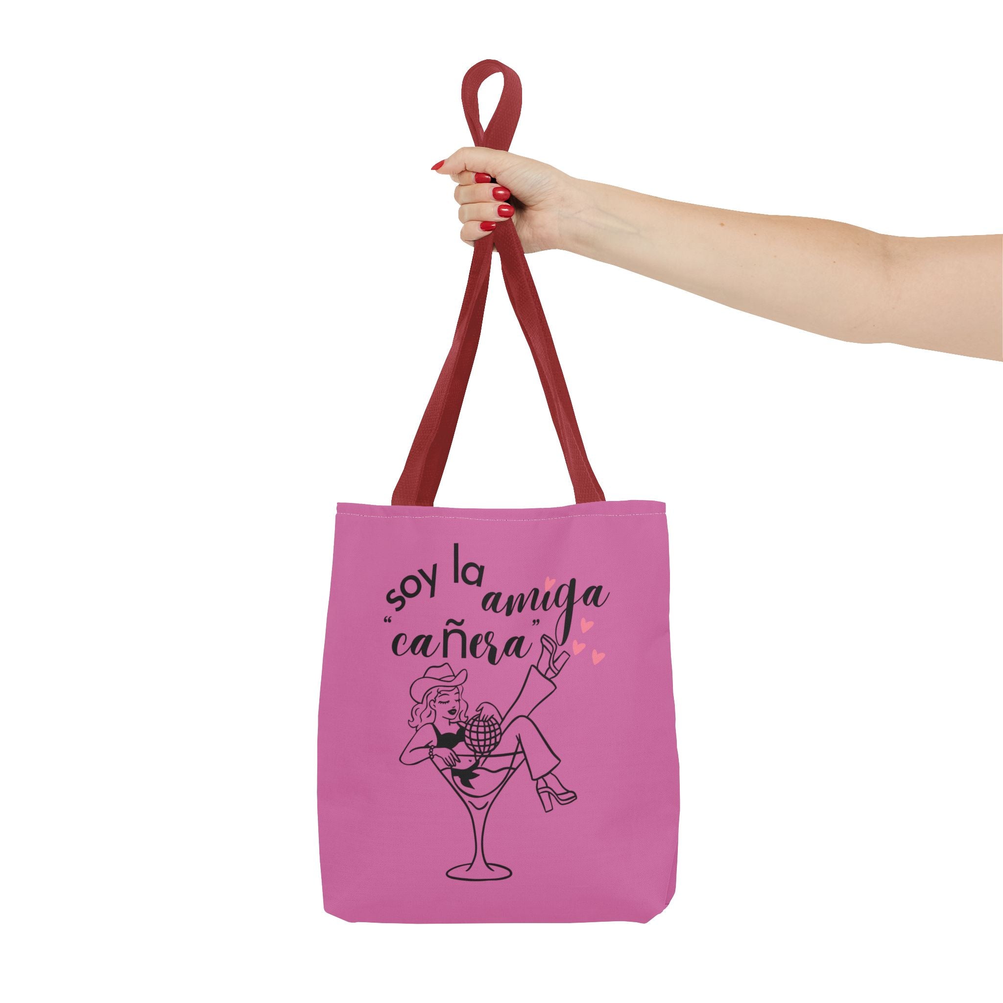 Pink Spanish Bachelorette Tote – “Soy la amiga cañera / Amigas de la novia” Canvas Bag