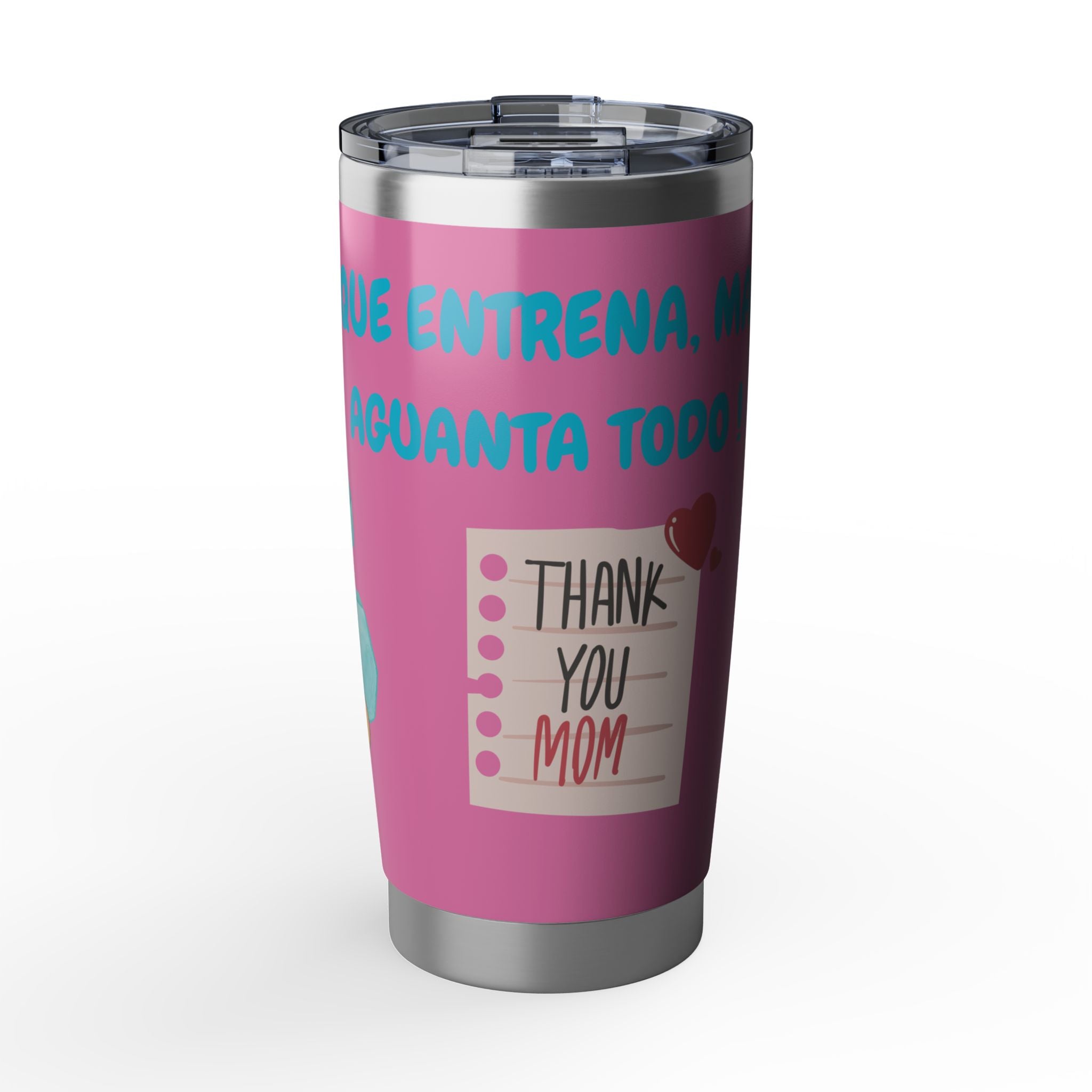 Thank You Mom 20oz Tumbler — Fitness Mom Design (Spanish)