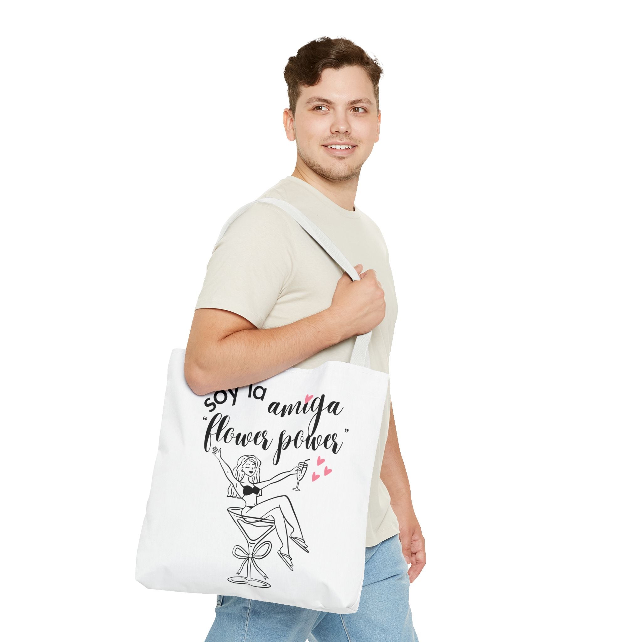 Bolso Tote "Soy la Amiga Flower Power" — Despedida de Soltera