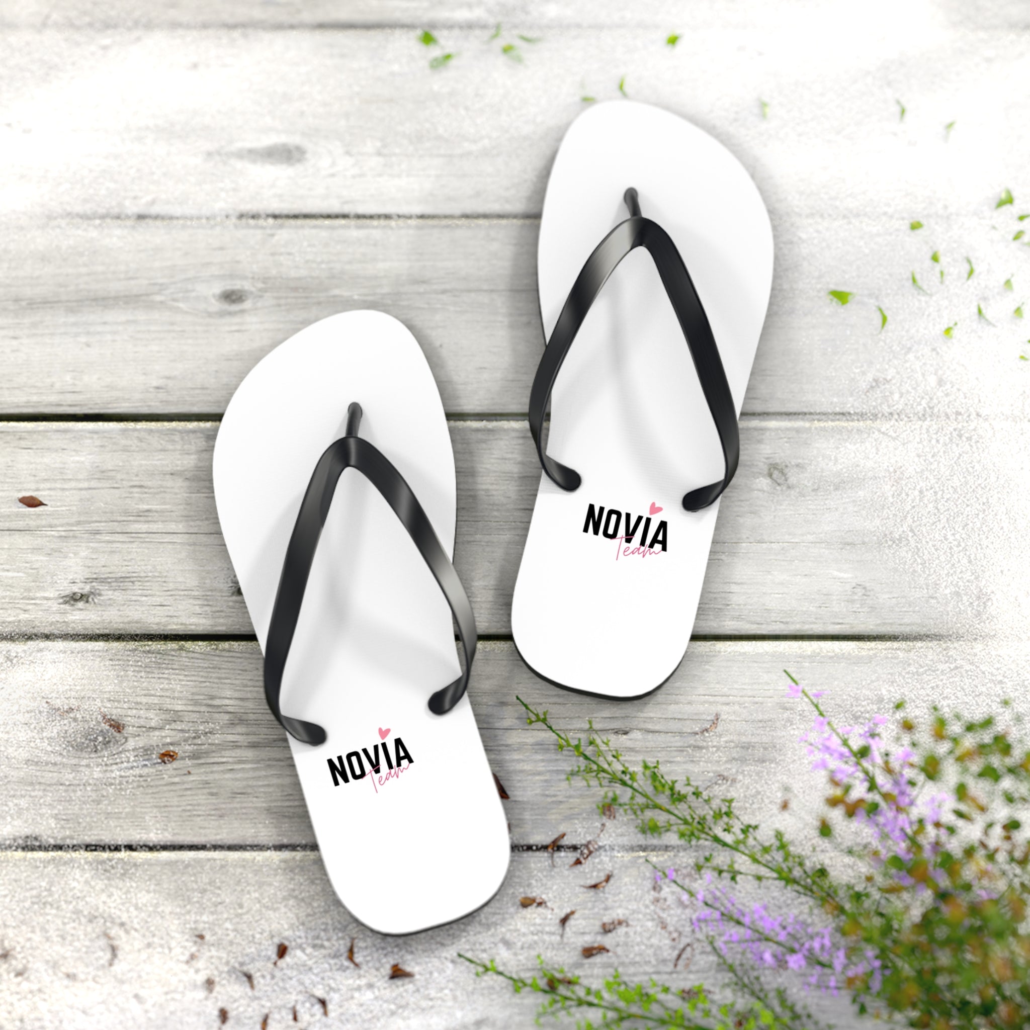 Chanclas NOVIA Team — Sandalias de Playa con Corazón Rosa