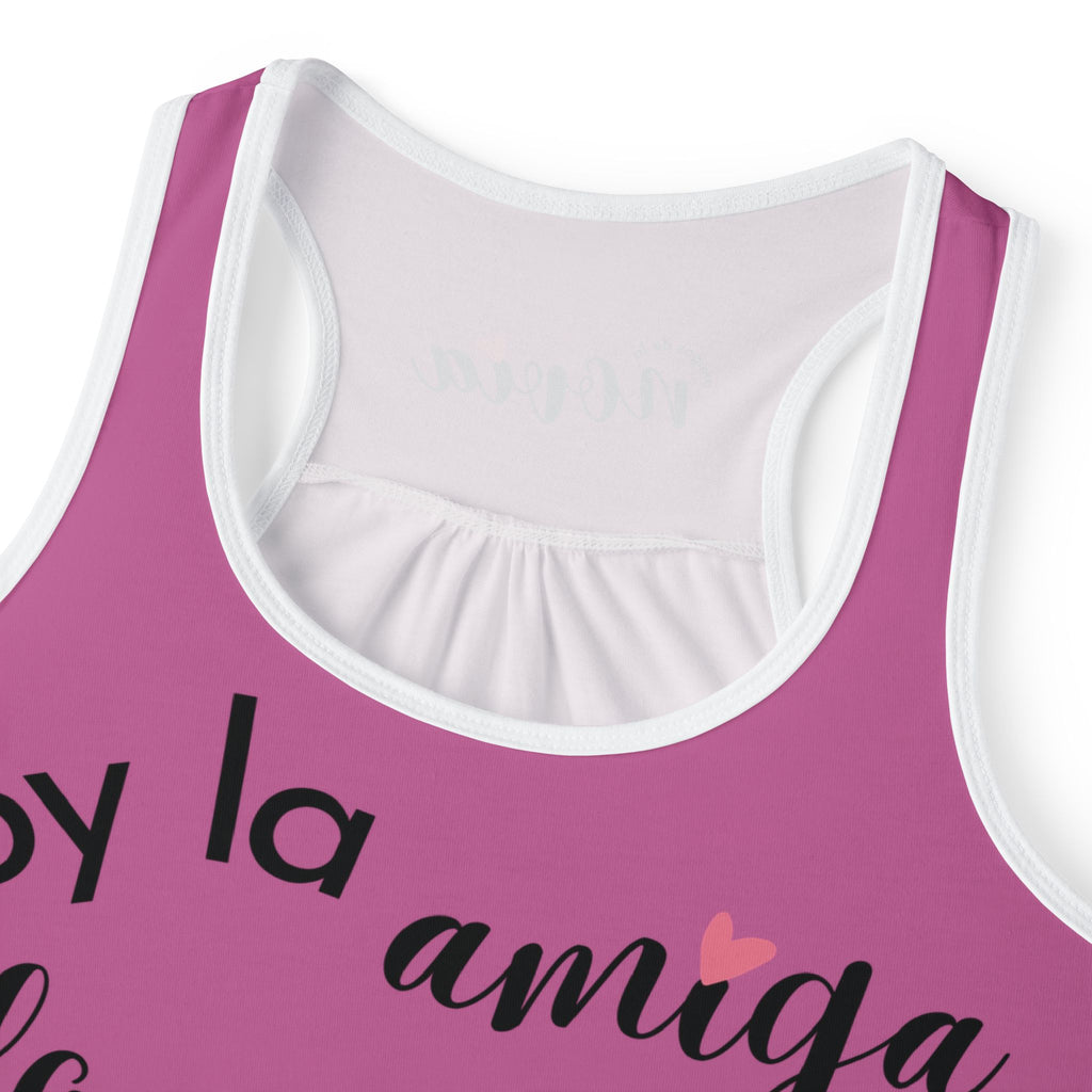 Camiseta de Tirantes — "Soy la Amiga Flower Power" Despedida de Soltera (Amiga de la Novia)