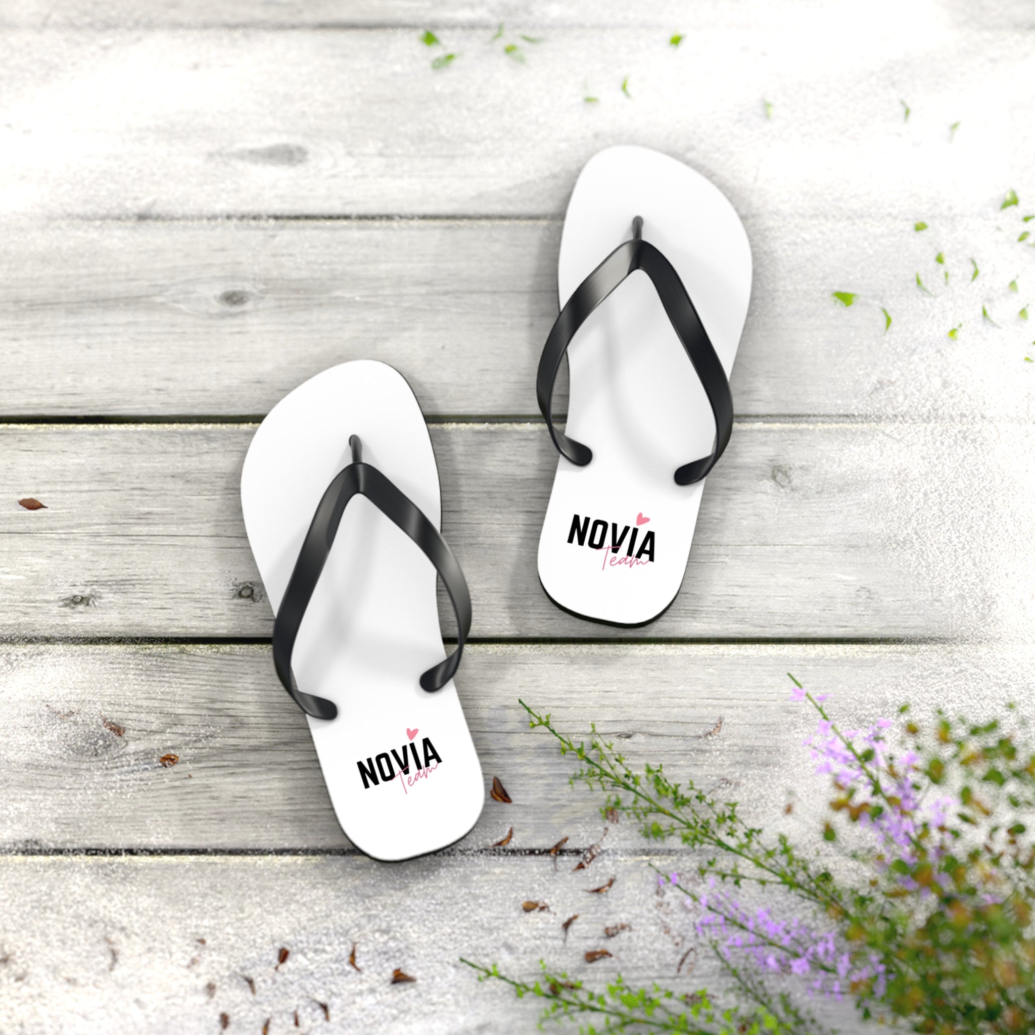 Chanclas NOVIA Team — Sandalias de Playa con Corazón Rosa