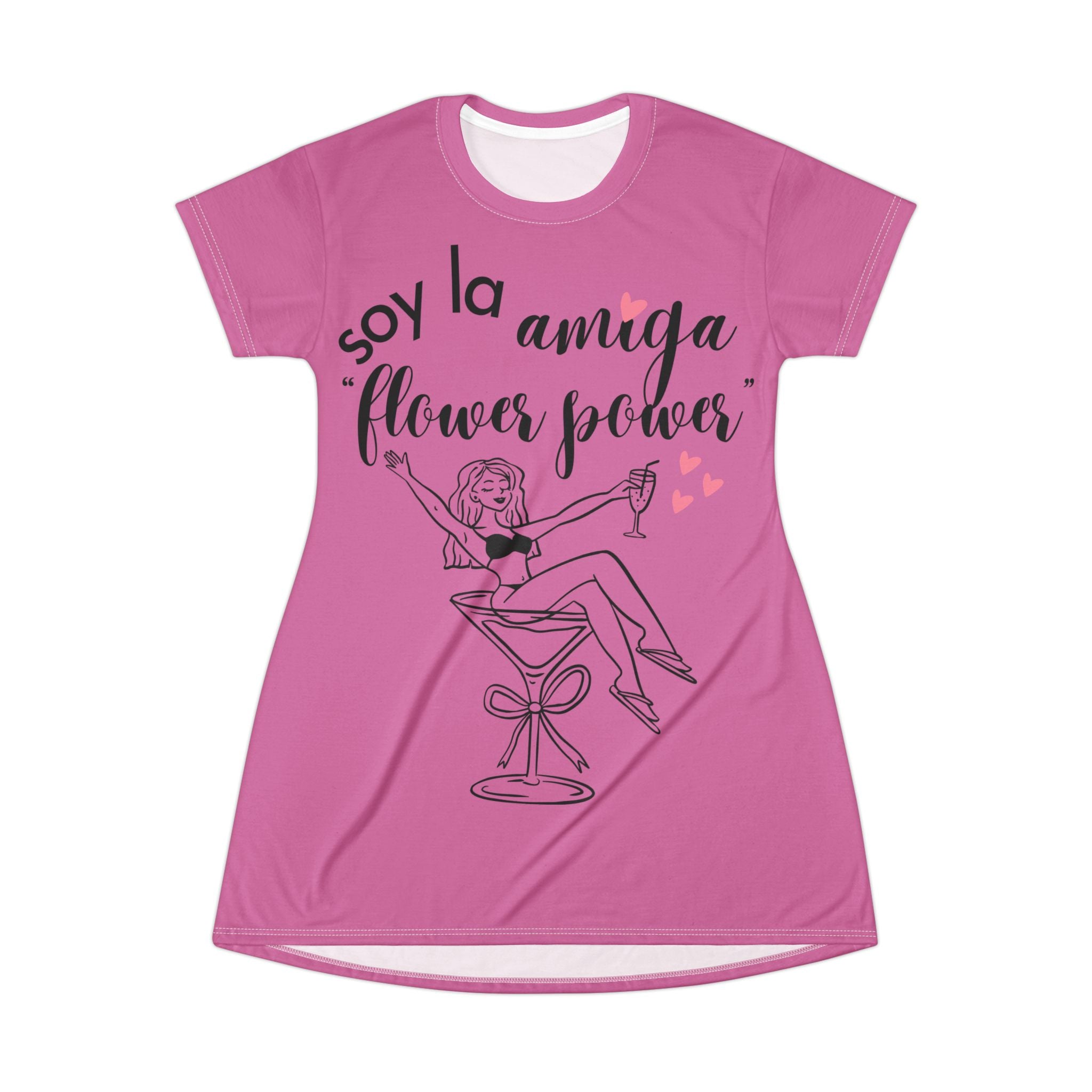 Vestido Camiseta — "Soy la Amiga Flower Power" Despedida de Soltera (Spanish Bride Tribe)
