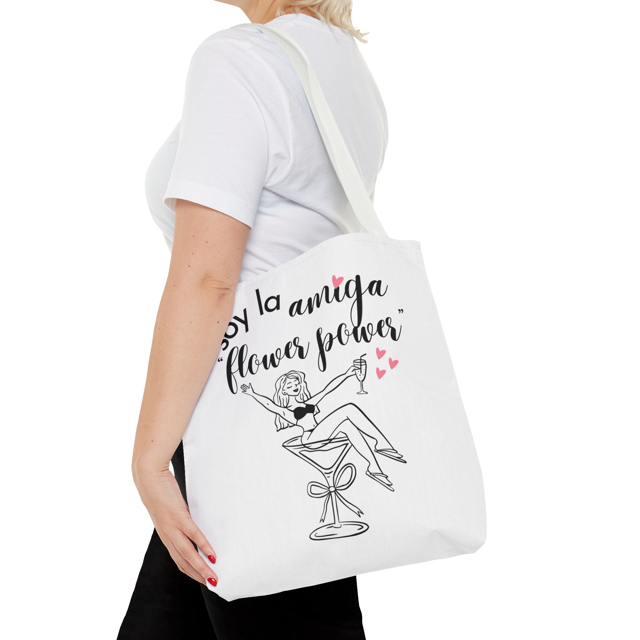 Bolso Tote "Soy la Amiga Flower Power" — Despedida de Soltera