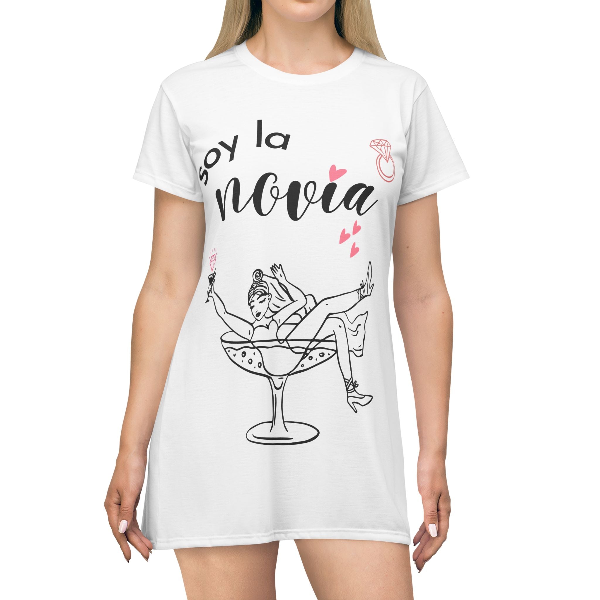 Vestido Camiseta — "Soy la Novia" Despedida de Soltera (Novia Team)