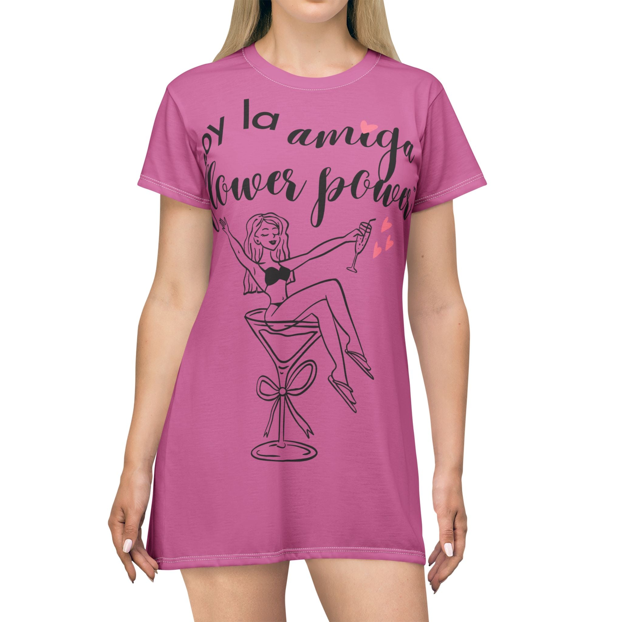 Vestido Camiseta — "Soy la Amiga Flower Power" Despedida de Soltera (Spanish Bride Tribe)
