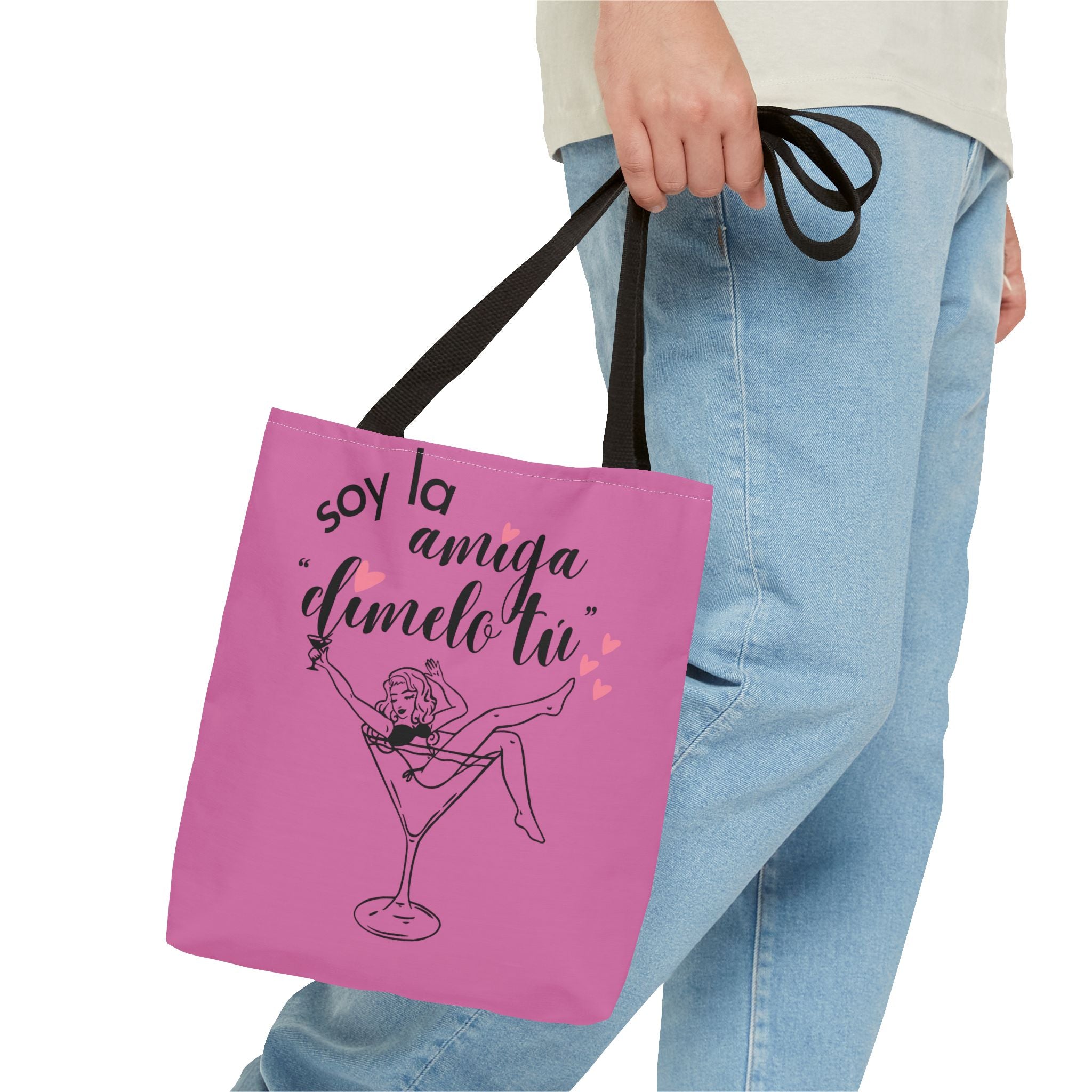 Tote — "Soy la amiga: dímelo tú" Pink Cocktail Tote
