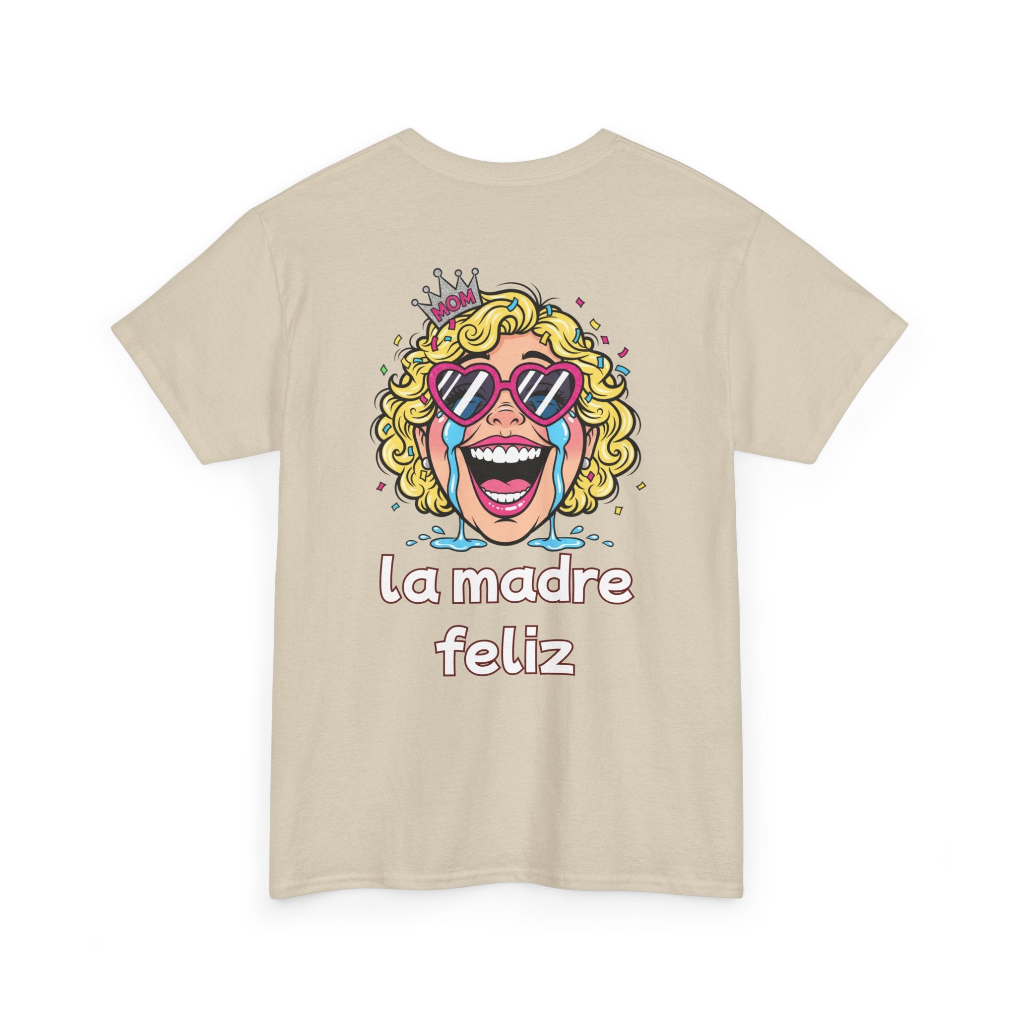 Graphic Tee — "¿Quién soy? / La madre feliz" Smiley & Retro Mom