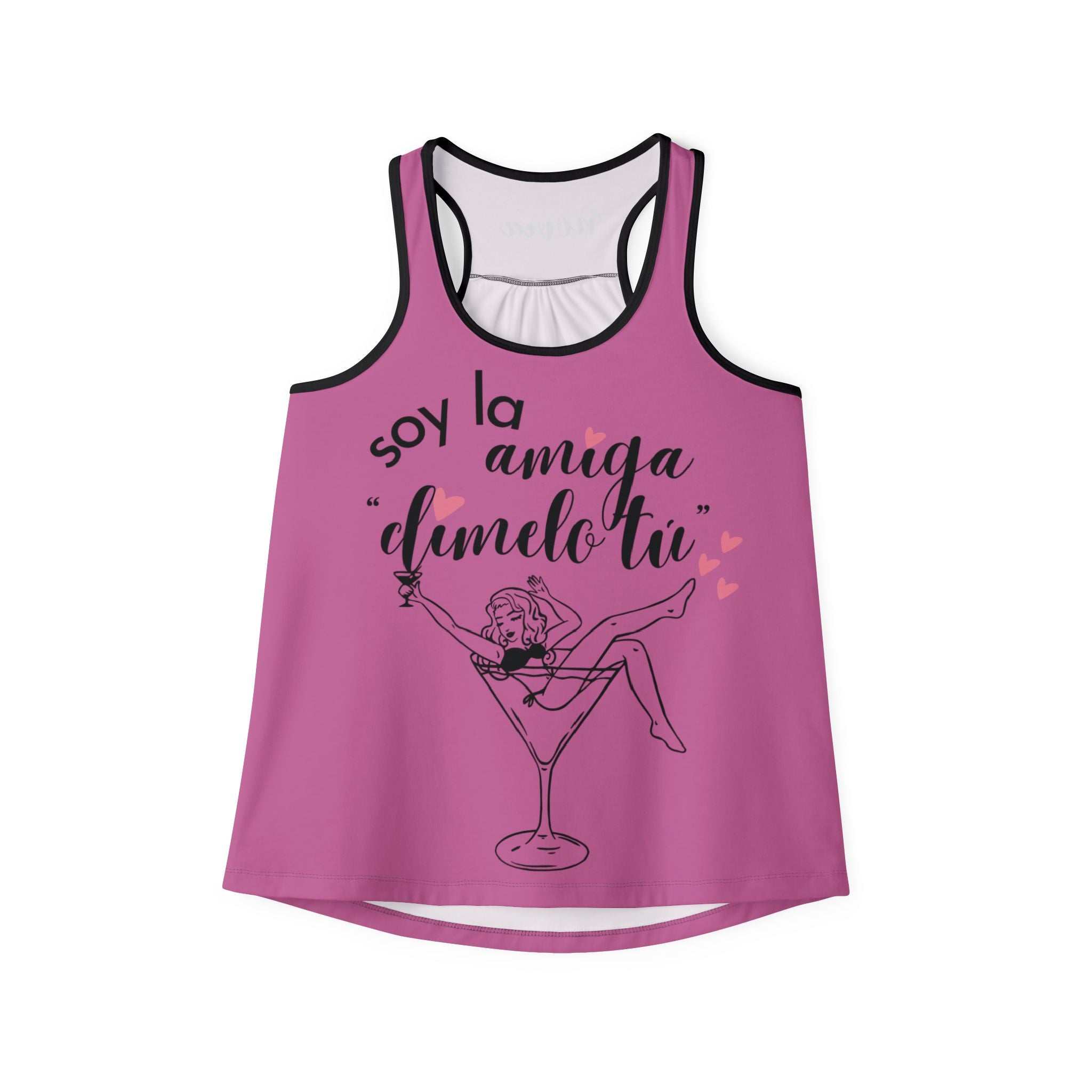 Camiseta de Tirantes — "Soy la Amiga, Dímelo Tú" Despedida de Soltera (Rosa)