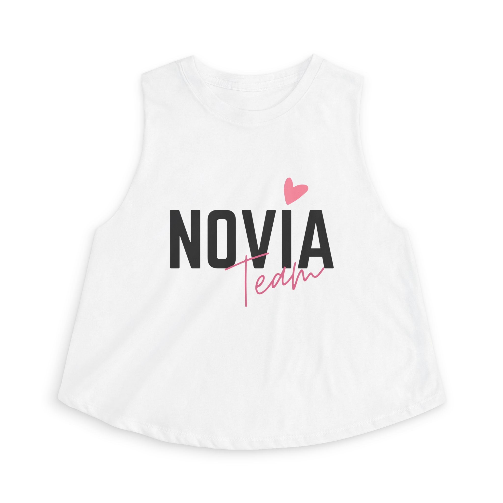 Crop Top Novia Team — Camiseta Tirantes Despedida de Soltera