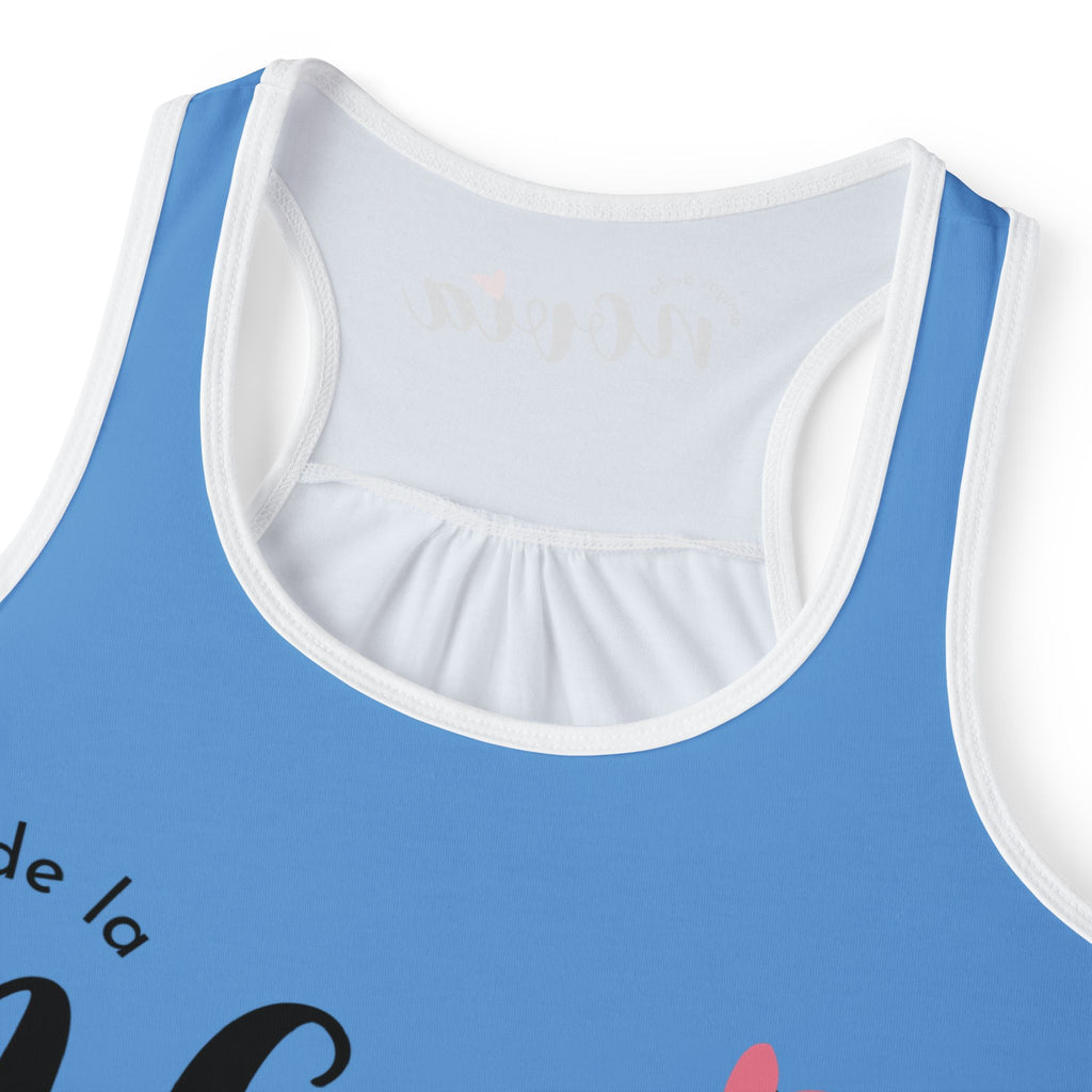 Camiseta de Tirantes — "Amigas de la Novia" Azul (Espalda Nadadora)
