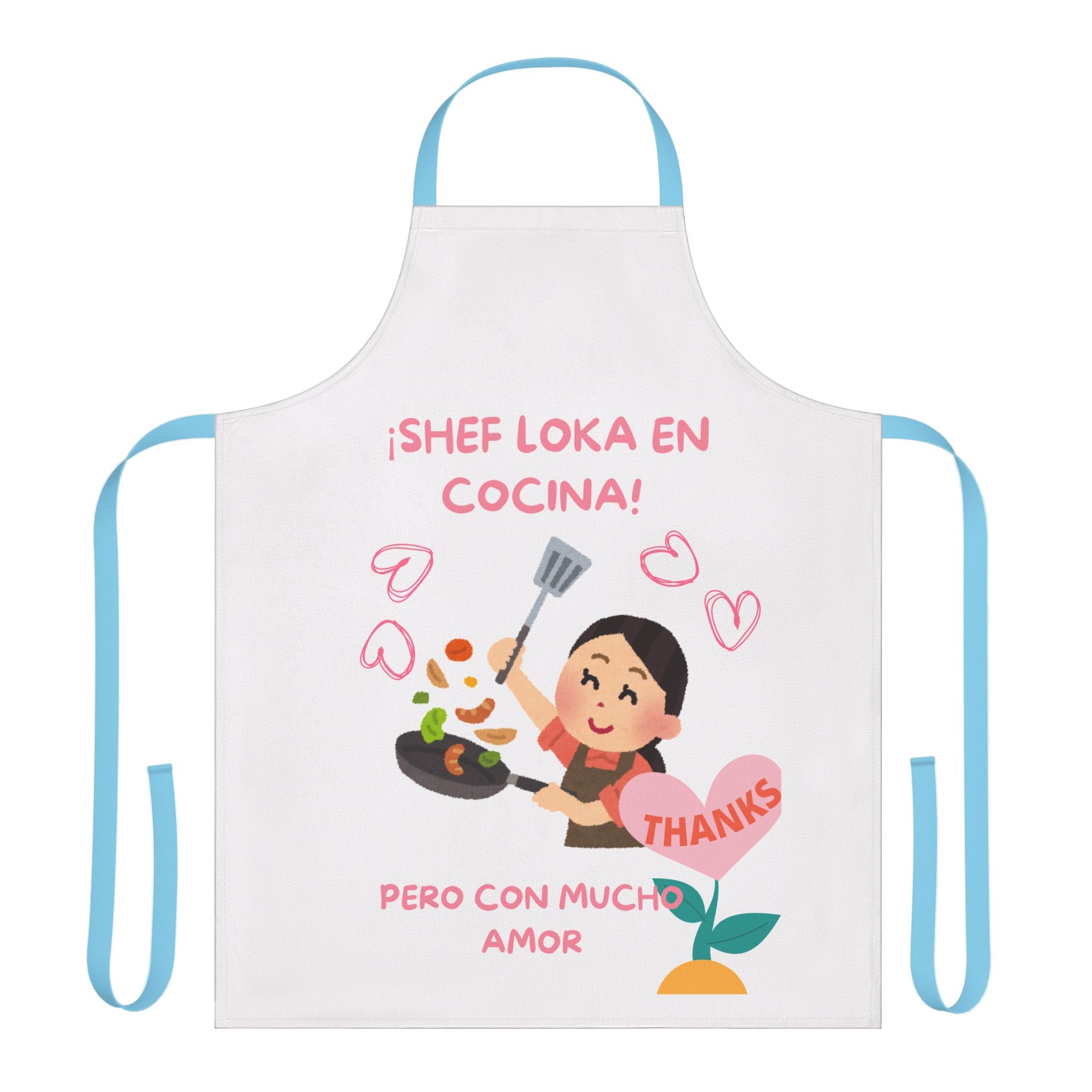 Apron - "¡Shef Loka en Cocina! Pero Con Mucho Amor" Cute Spanish Cooking Apron