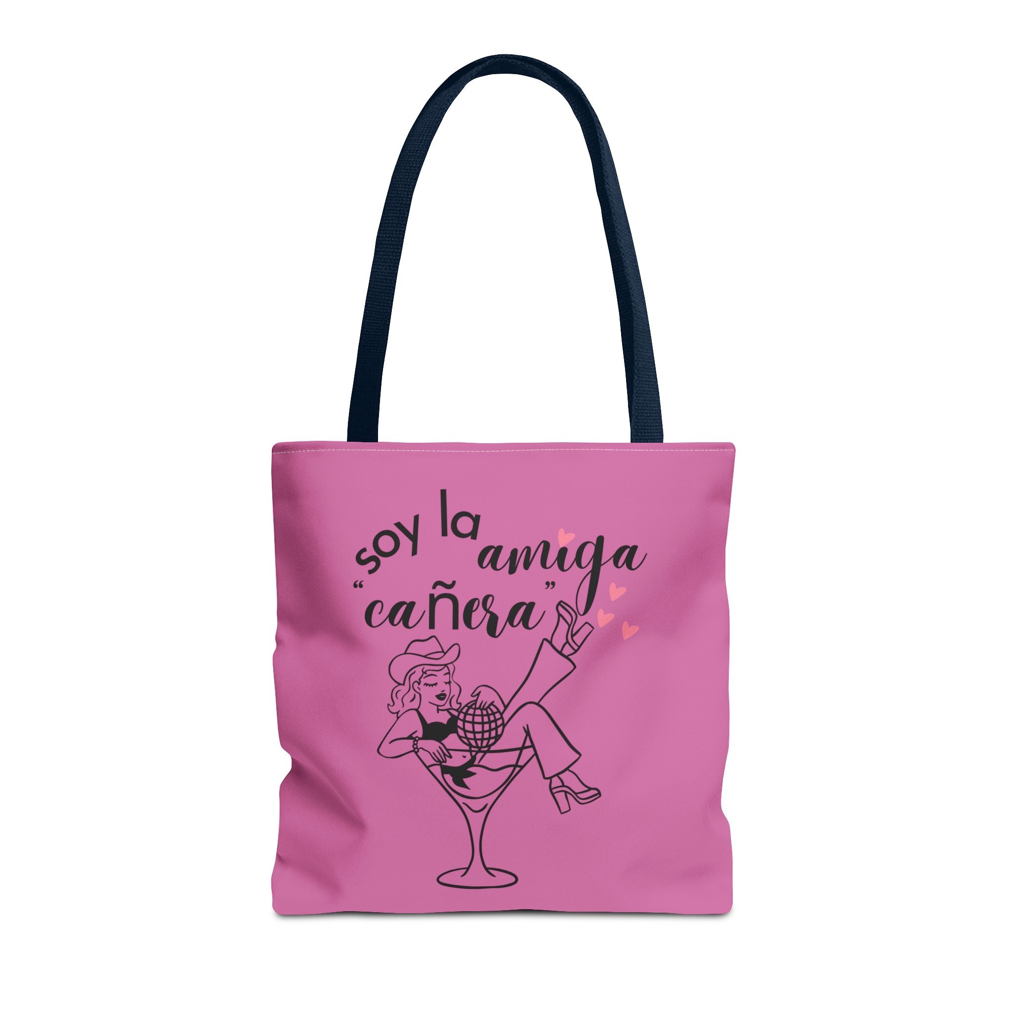 Pink Spanish Bachelorette Tote – “Soy la amiga cañera / Amigas de la novia” Canvas Bag