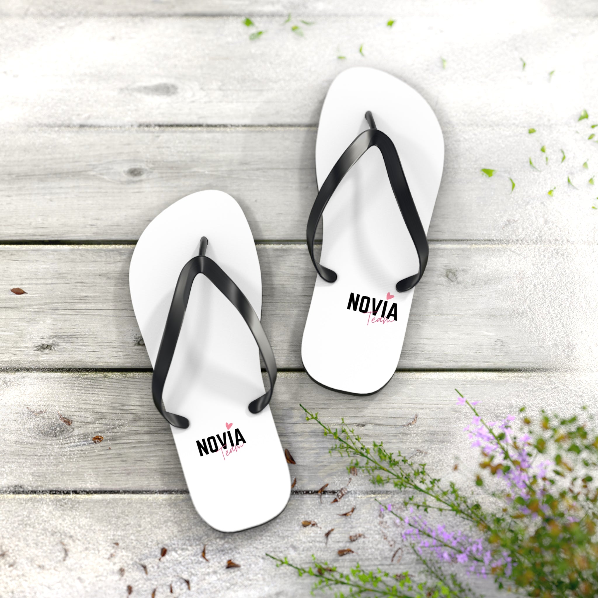 Chanclas NOVIA Team — Sandalias de Playa con Corazón Rosa