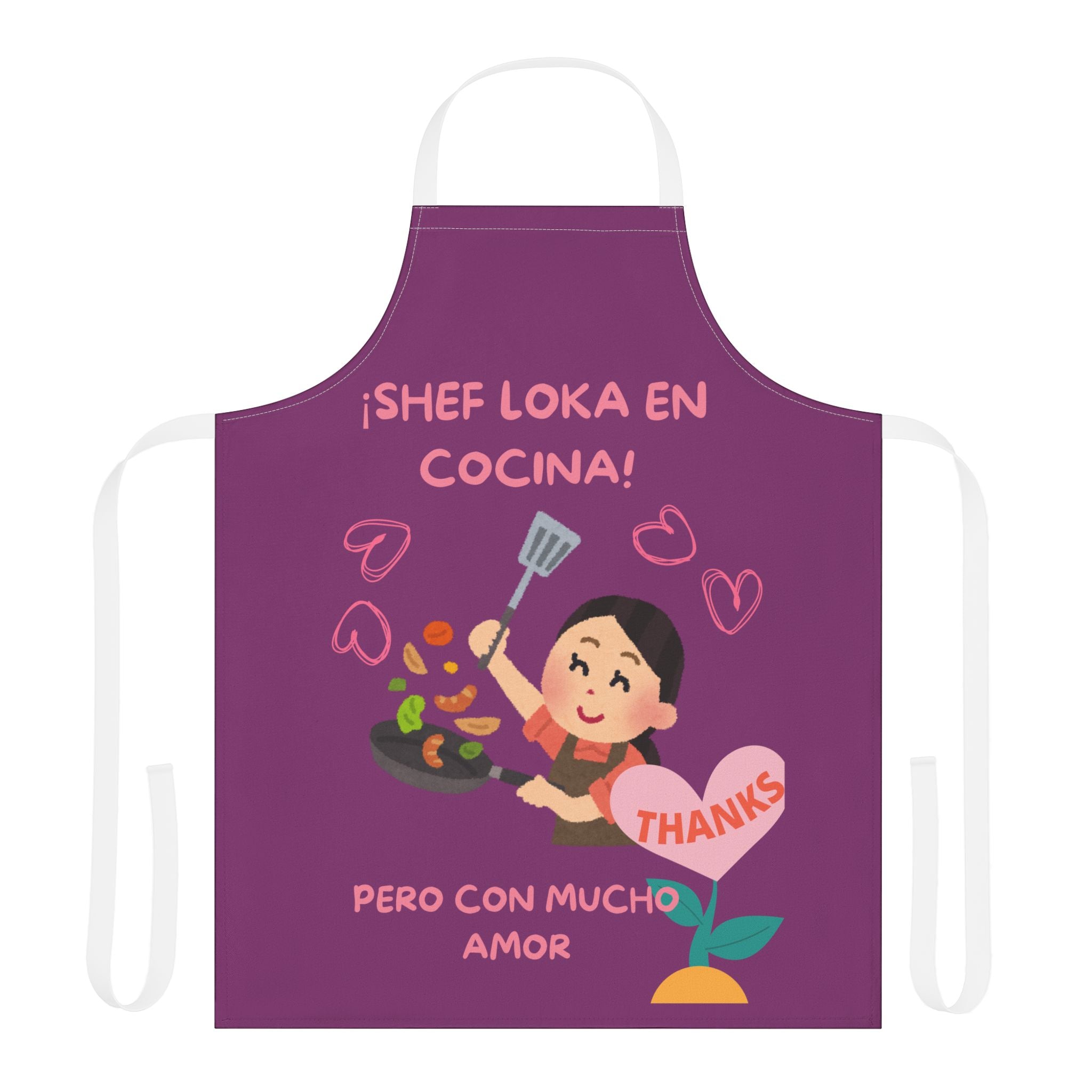 Apron: "¡Shef Loka en Cocina! Pero con Mucho Amor" Cute Spanish Cooking Apron