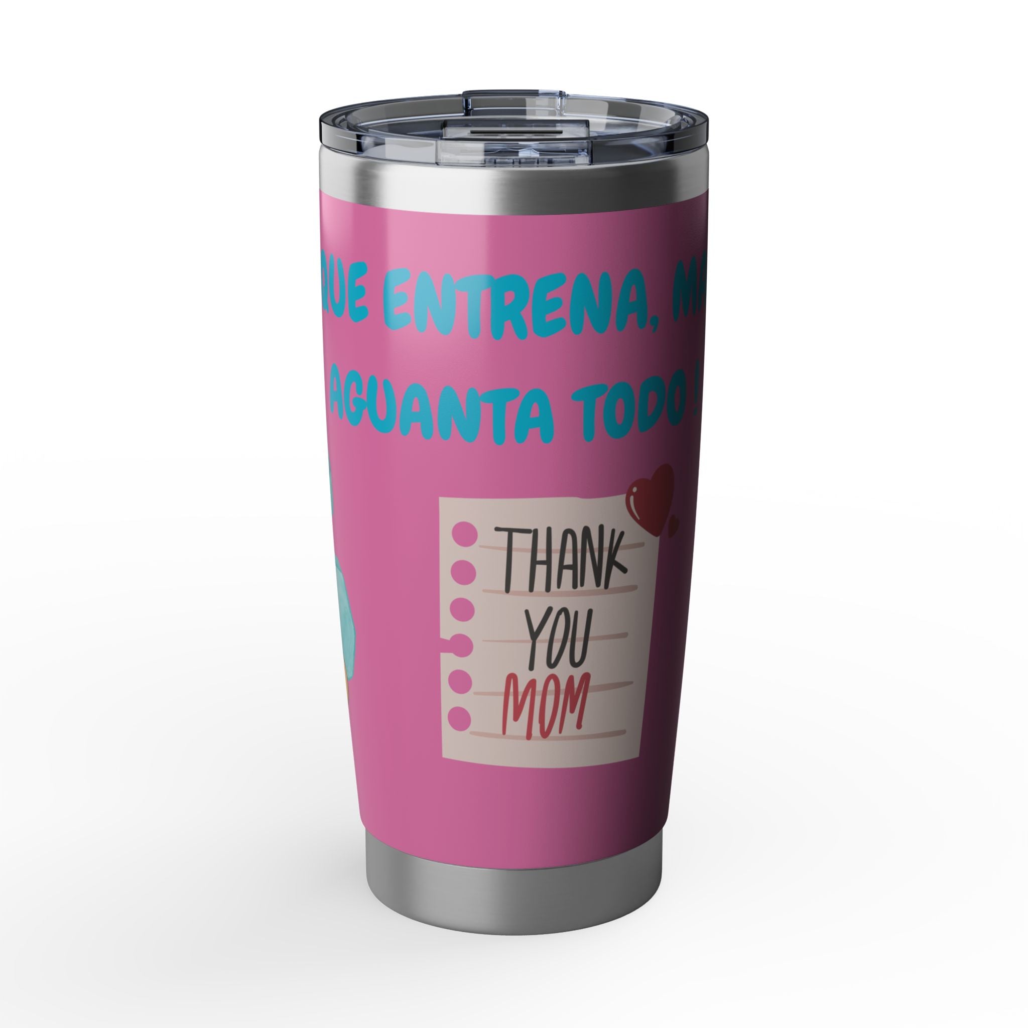 Thank You Mom 20oz Tumbler — Fitness Mom Design (Spanish)