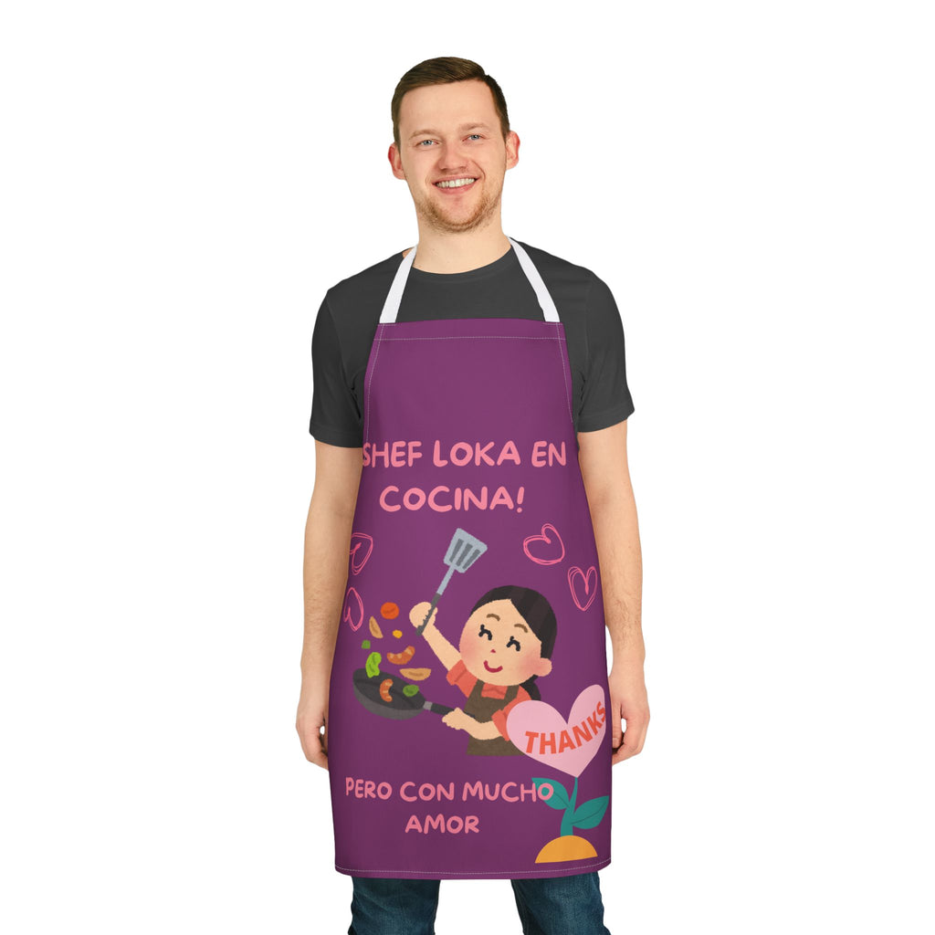 Apron: "¡Shef Loka en Cocina! Pero con Mucho Amor" Cute Spanish Cooking Apron