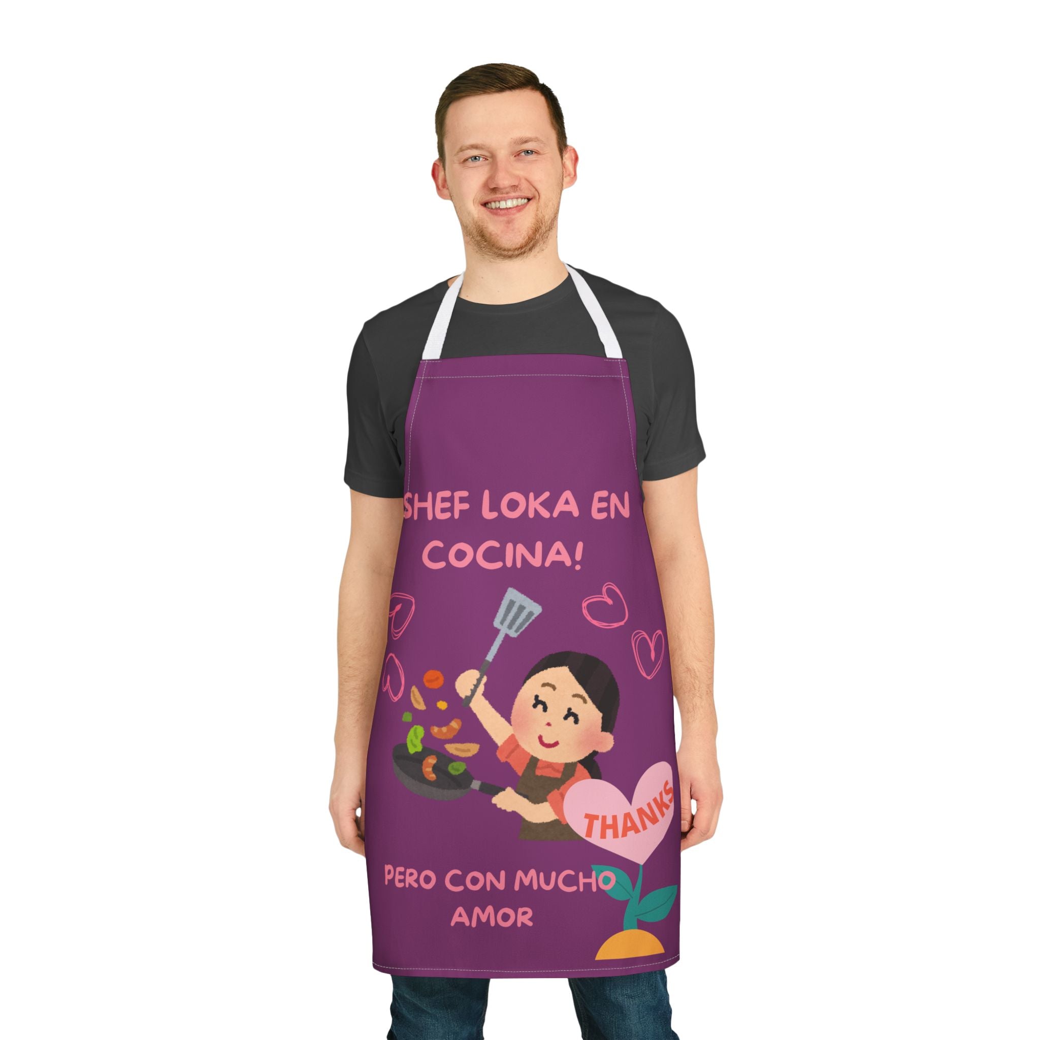 Apron: "¡Shef Loka en Cocina! Pero con Mucho Amor" Cute Spanish Cooking Apron