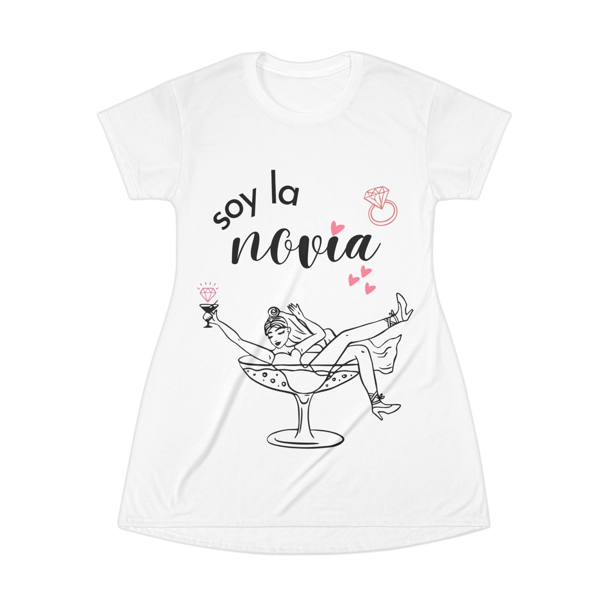 Vestido Camiseta — "Soy la Novia" Despedida de Soltera (Novia Team)