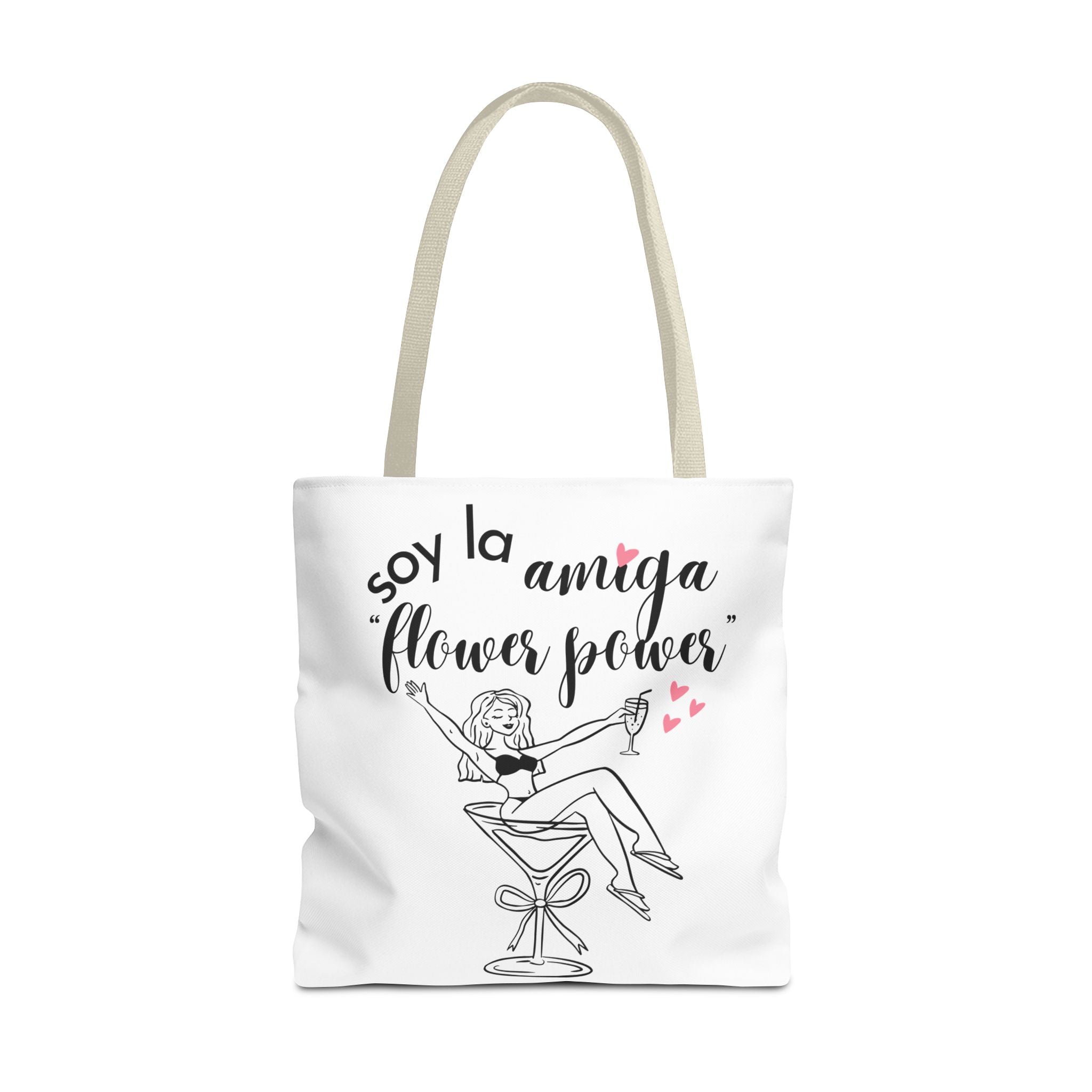 Bolso Tote "Soy la Amiga Flower Power" — Despedida de Soltera